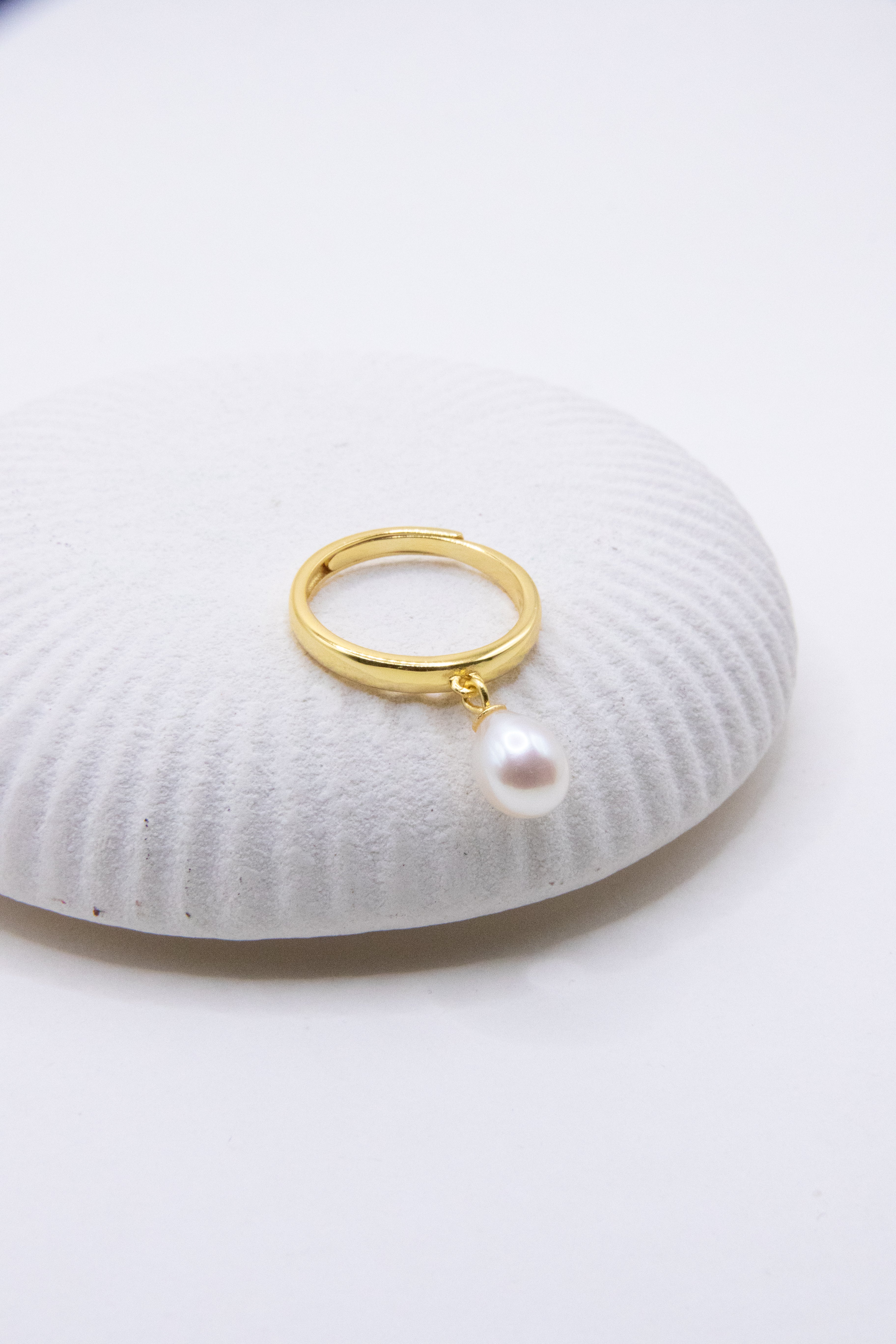 Dancing drop rings- White drops with silver/Gold