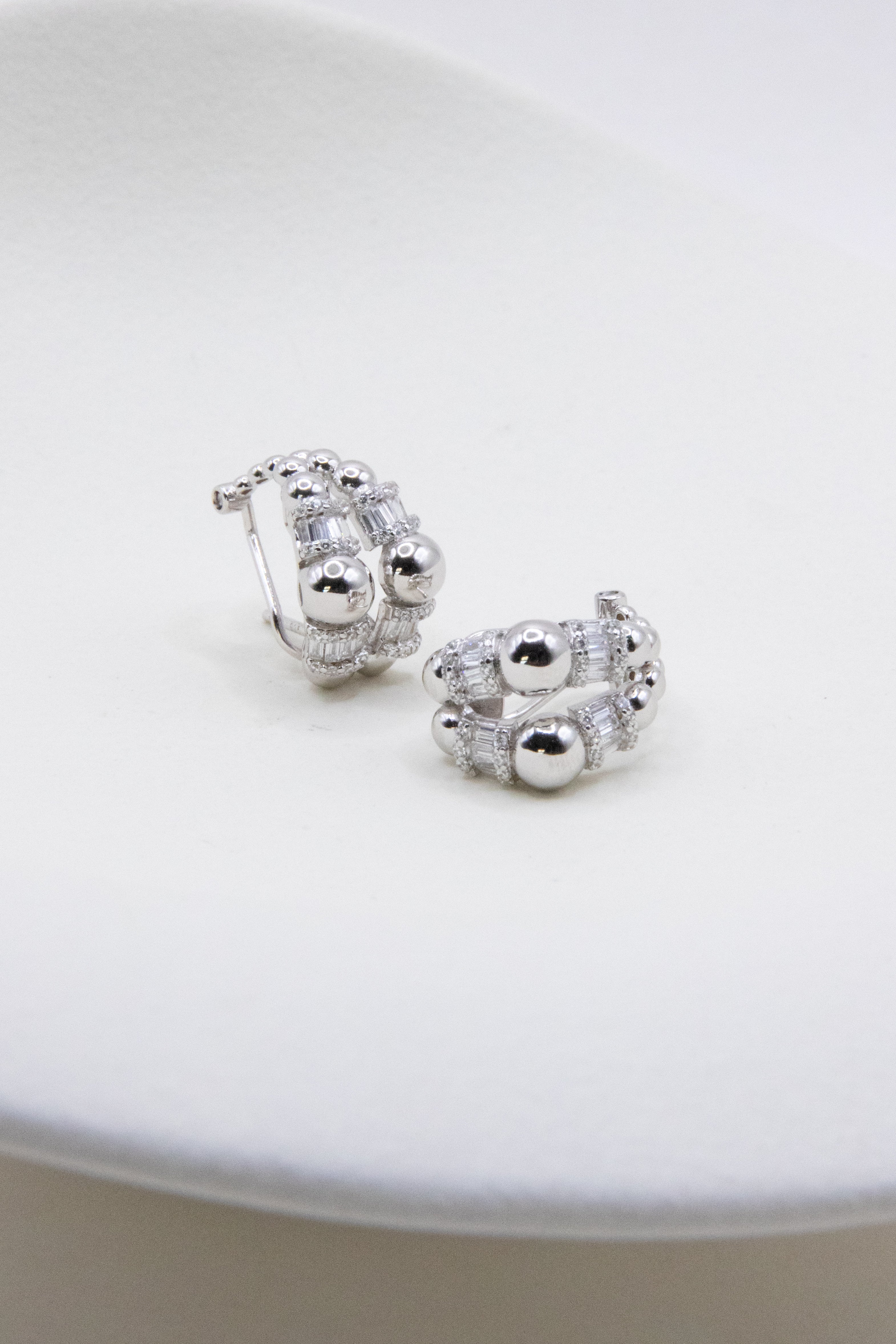 Morning Mist-Fine silver earring