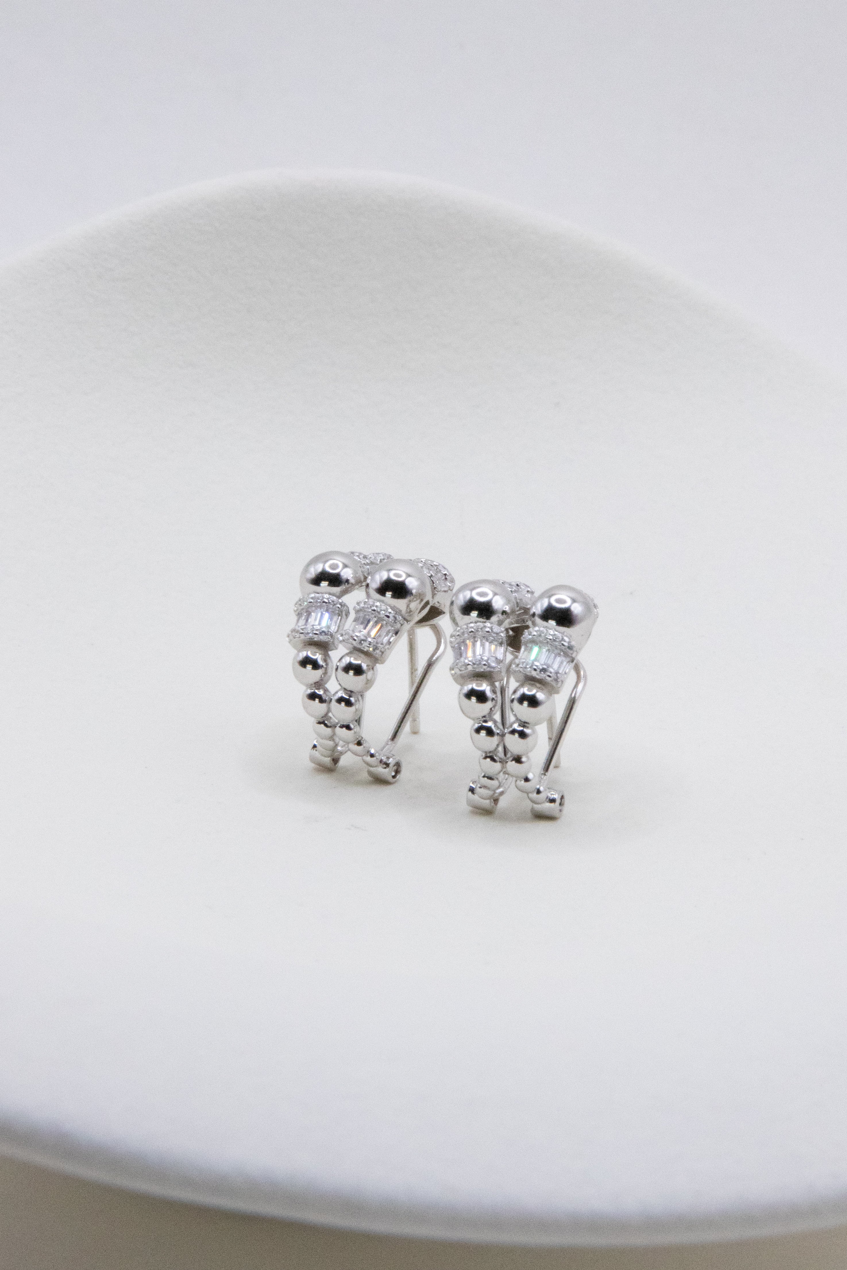 Morning Mist-Fine silver earring