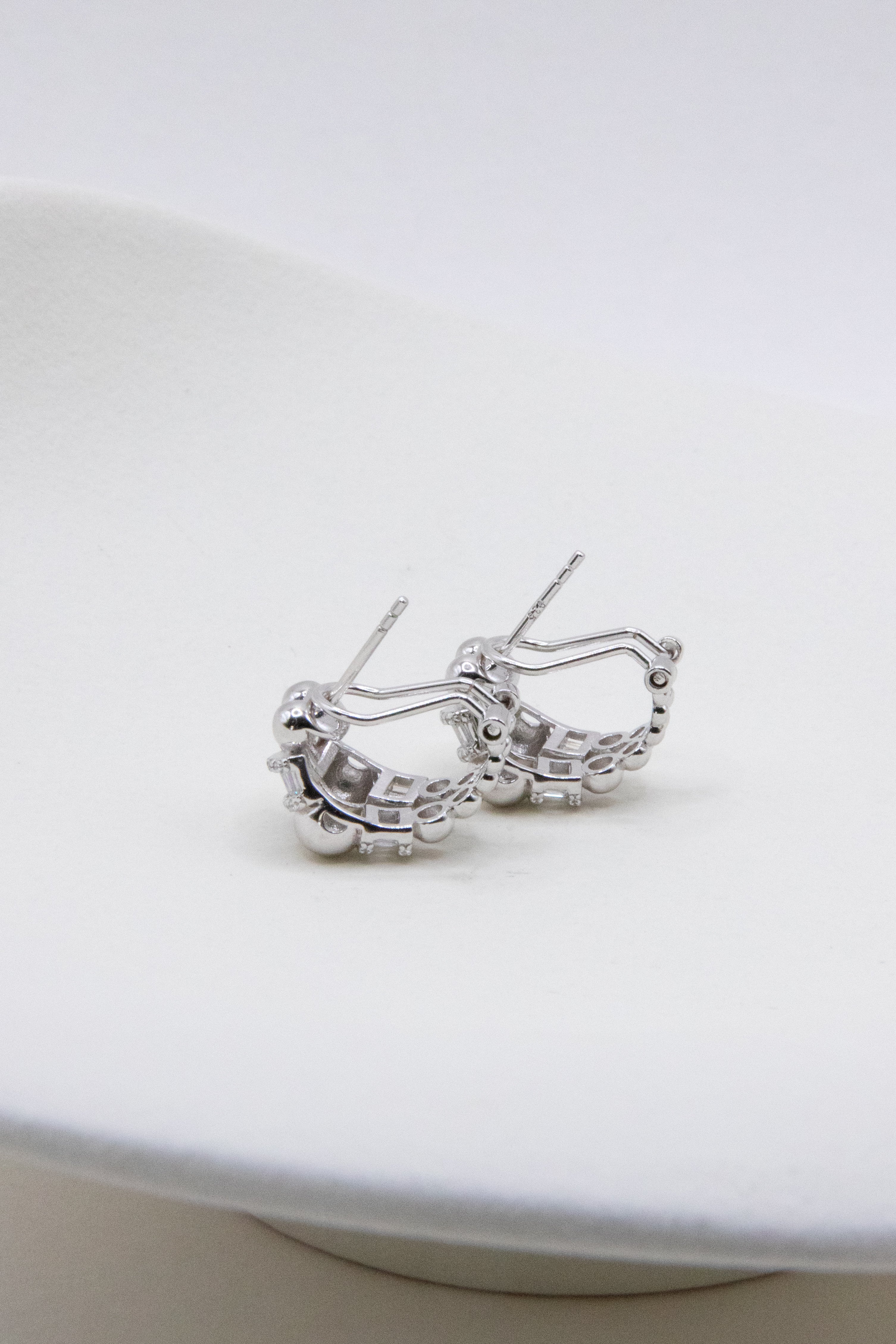Morning Mist-Fine silver earring