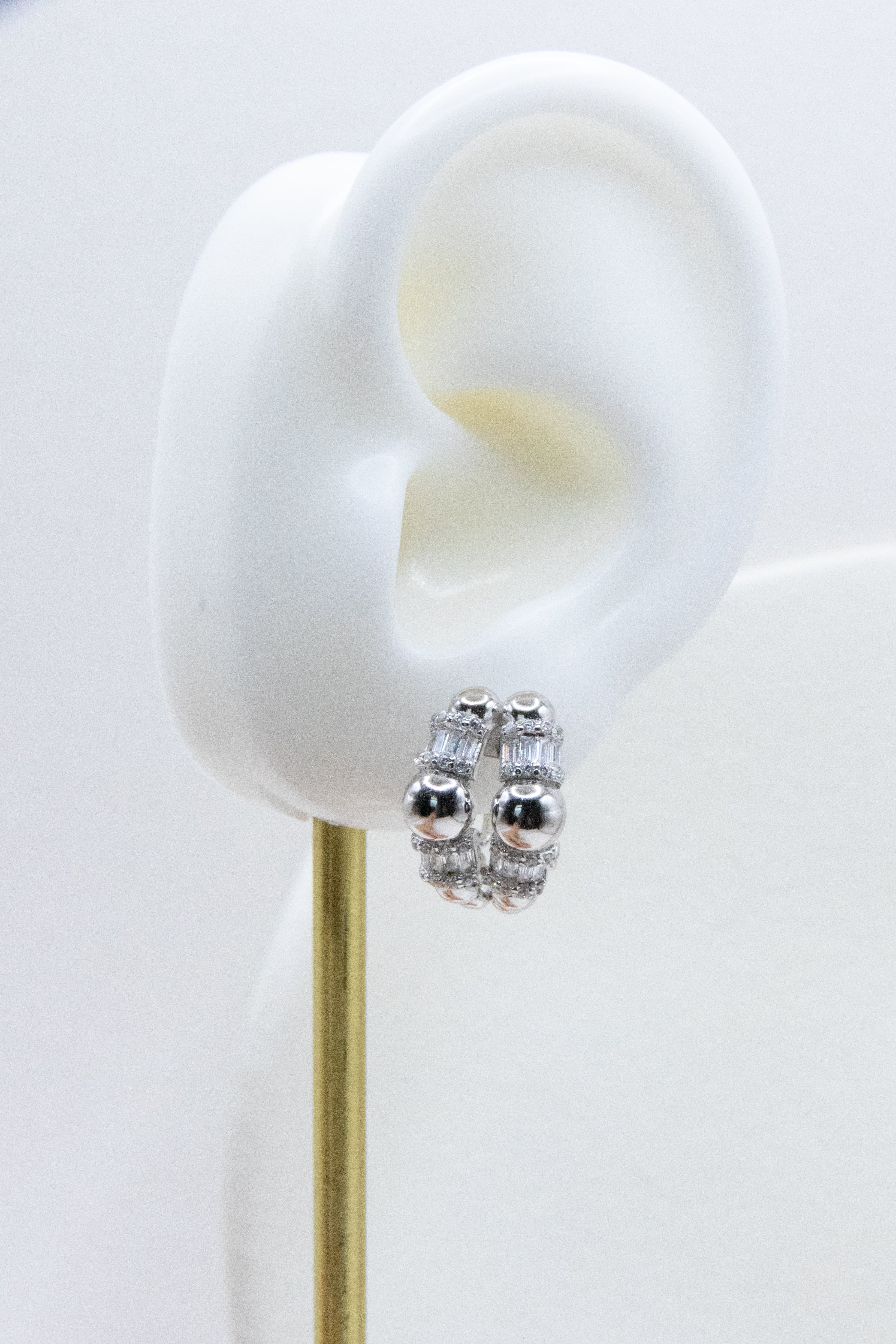 Morning Mist-Fine silver earring