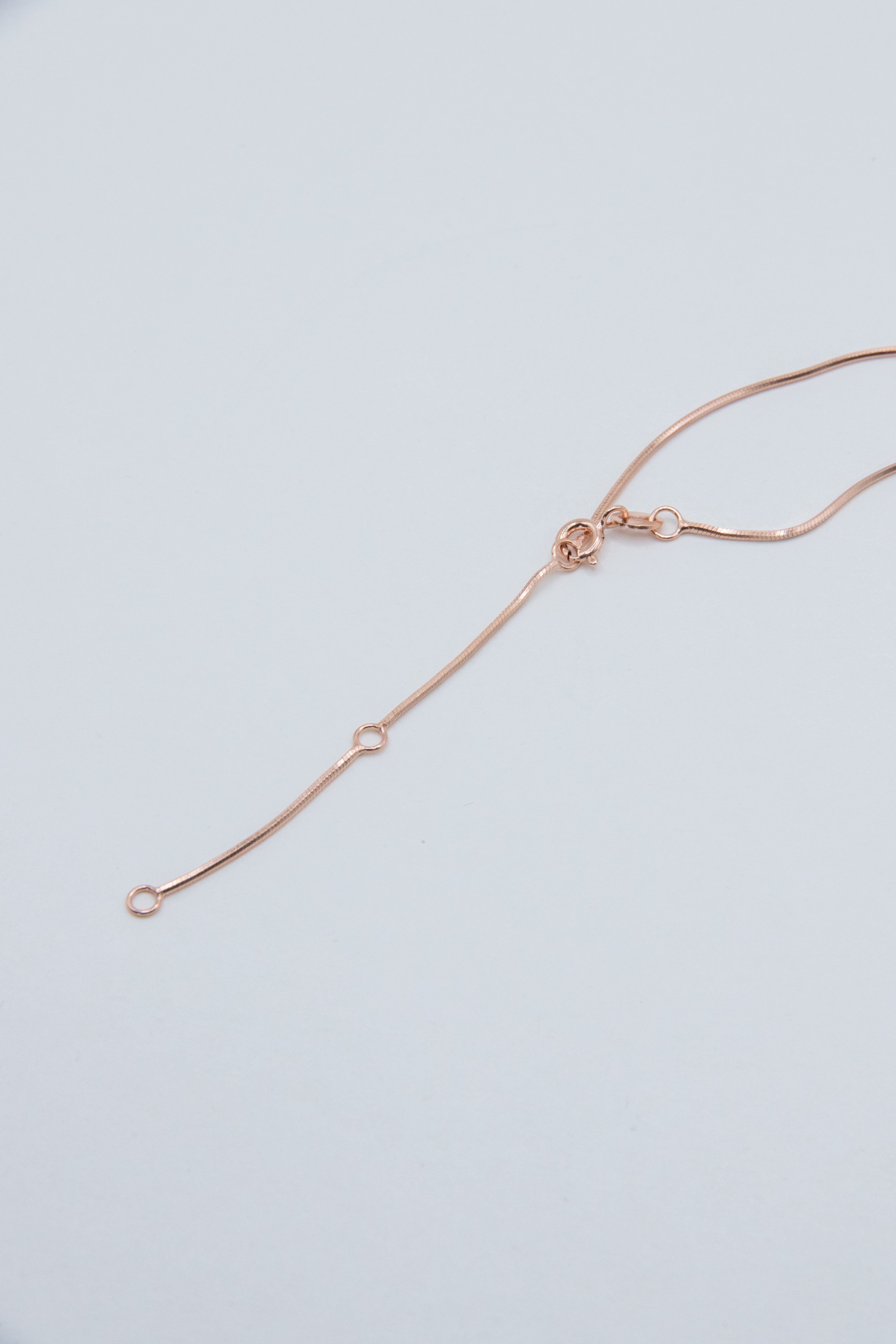 Rose Gold Button Pearl Necklace – Natural Rose-Toned Freshwater Pearl on Snake Chain