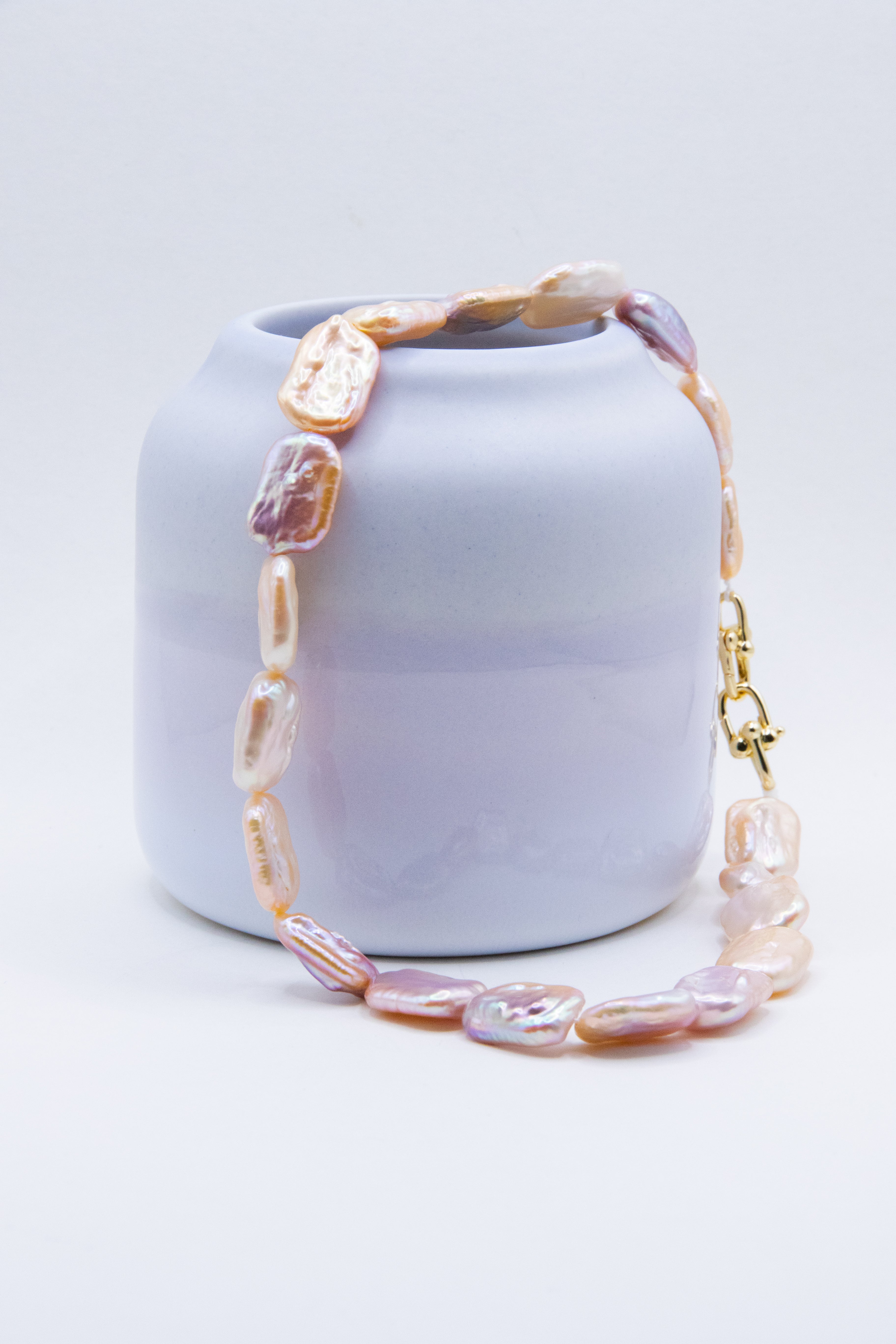 Candy Square Pearl Necklace & Bracelet Set
