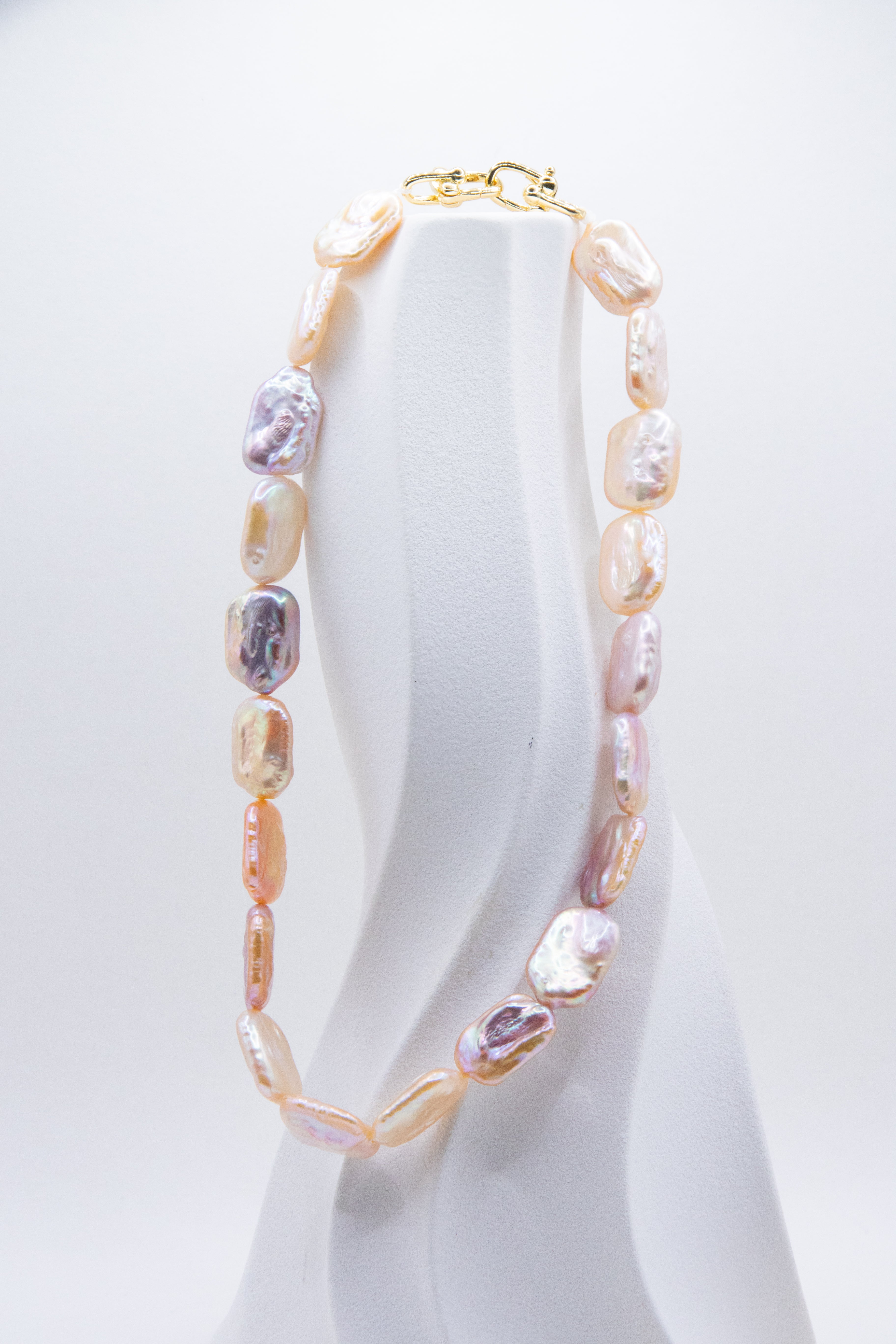 Candy Square Pearl Necklace & Bracelet Set