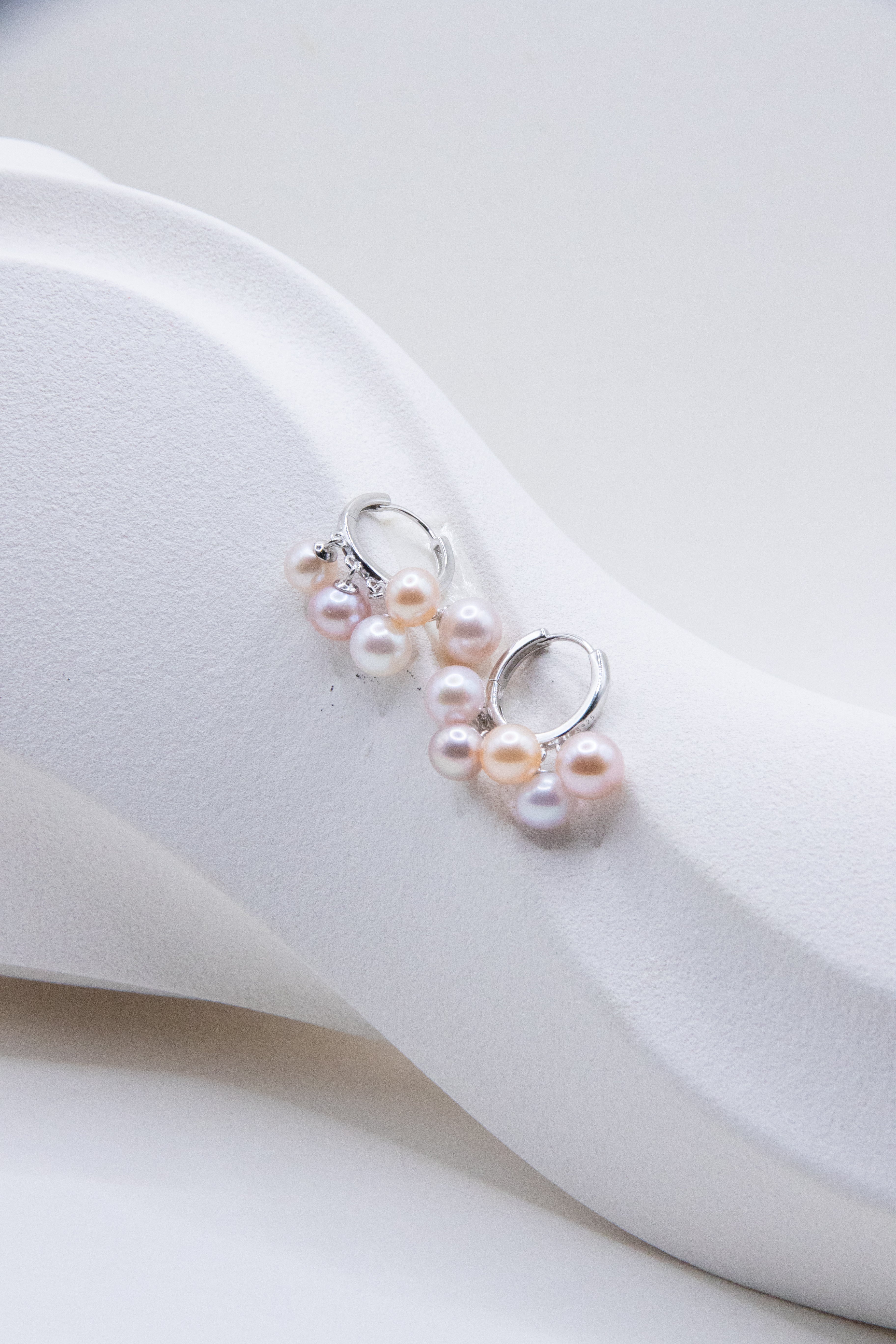 Dancing Earrings – Candy-Colored Freshwater Pearl Drops with Gold-Plated Hoops