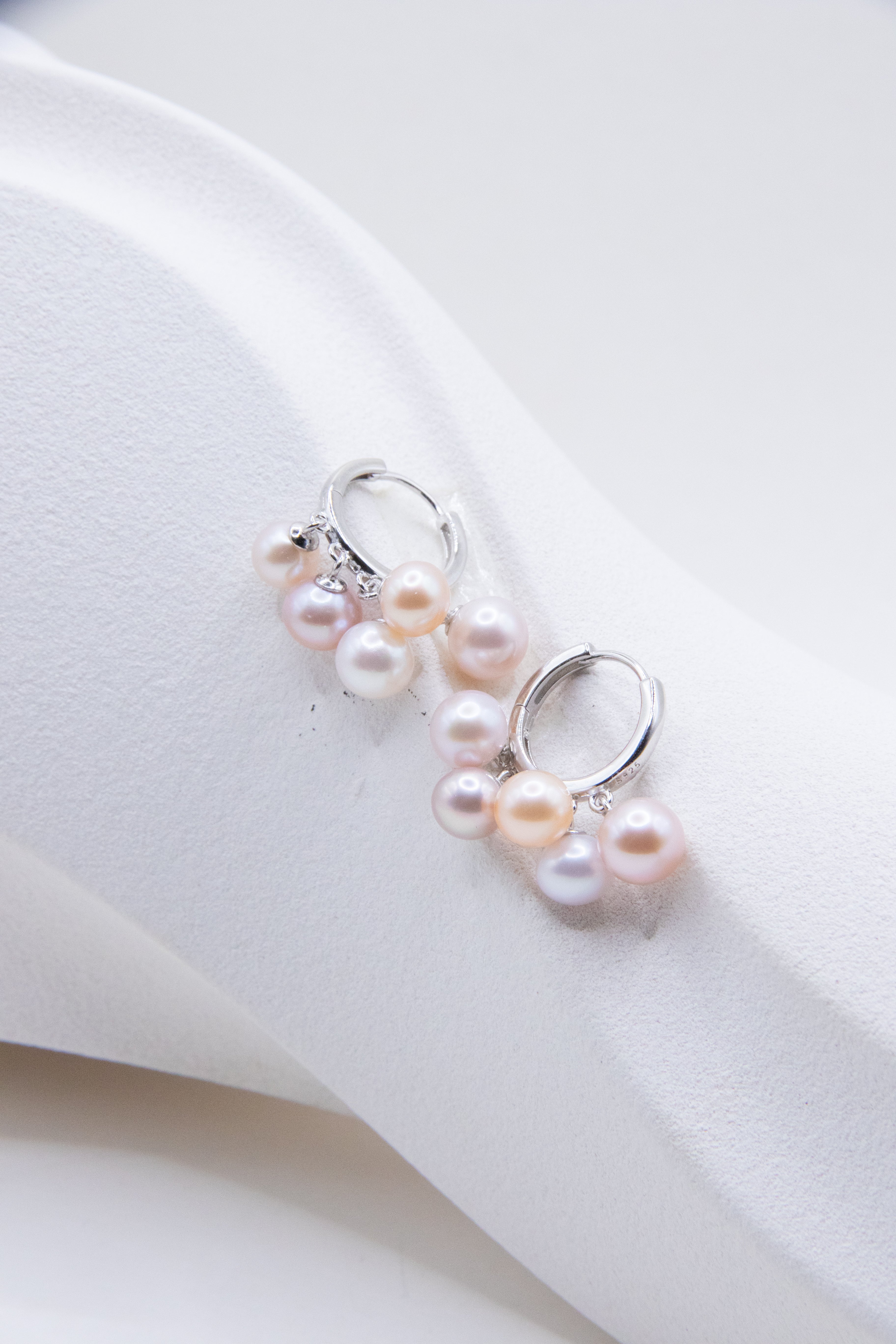 Dancing Earrings – Candy-Colored Freshwater Pearl Drops with Gold-Plated Hoops