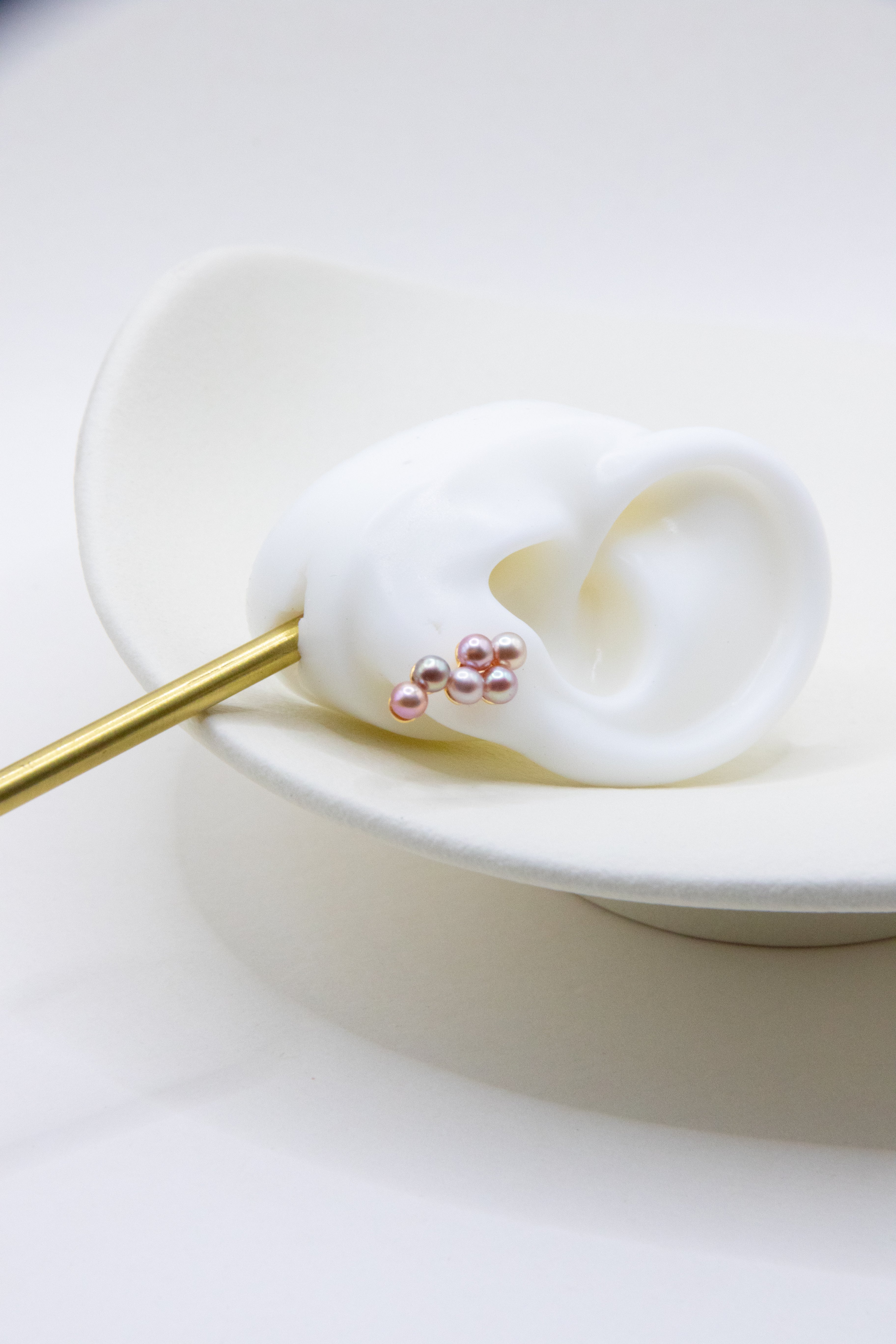 Grape Mini Pearl Earrings – 12 Tiny Freshwater Pearls on Gold-Plated Silver Studs