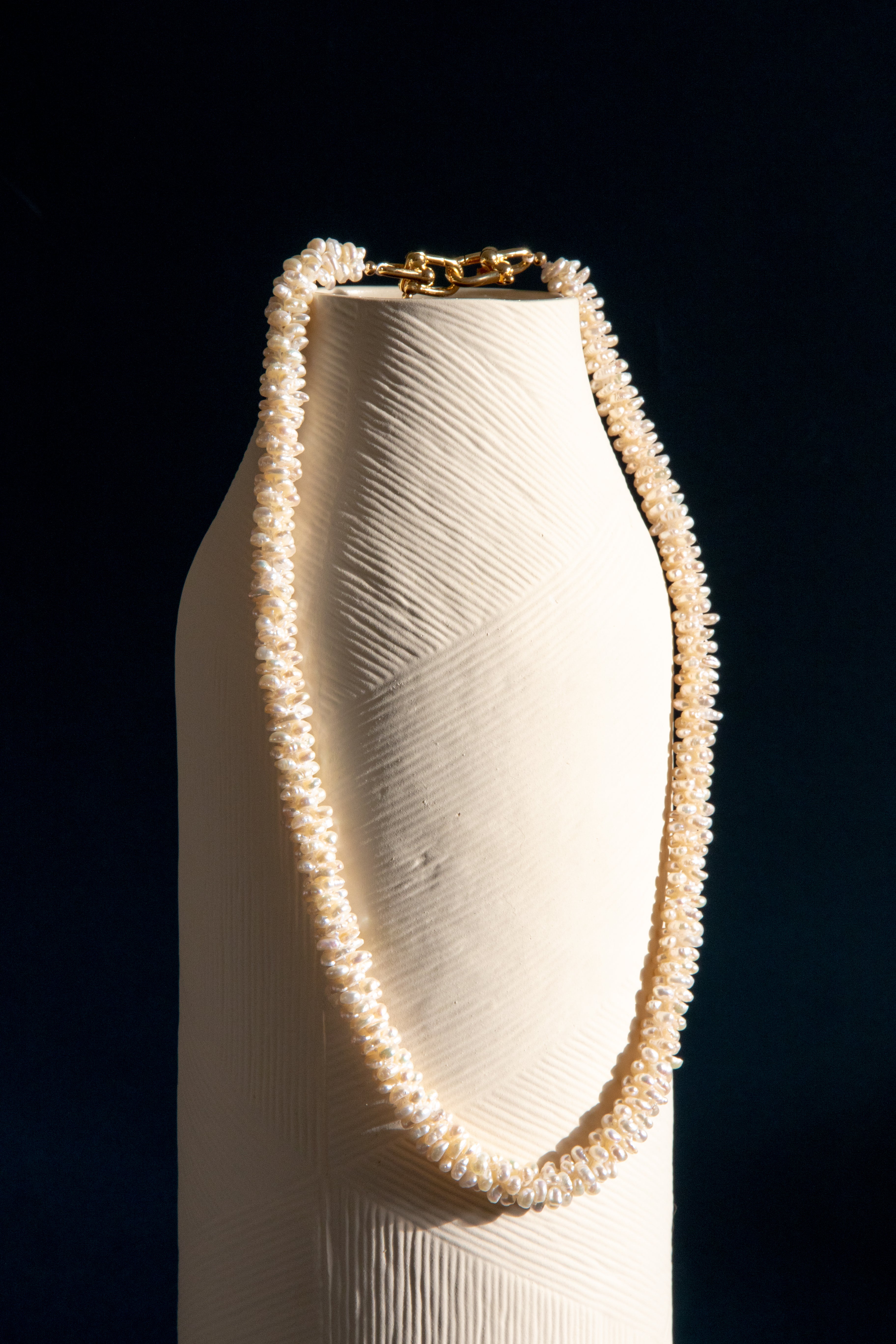 Handwoven Mini Seed Pearl Necklace – Classic & Contemporary Elegance