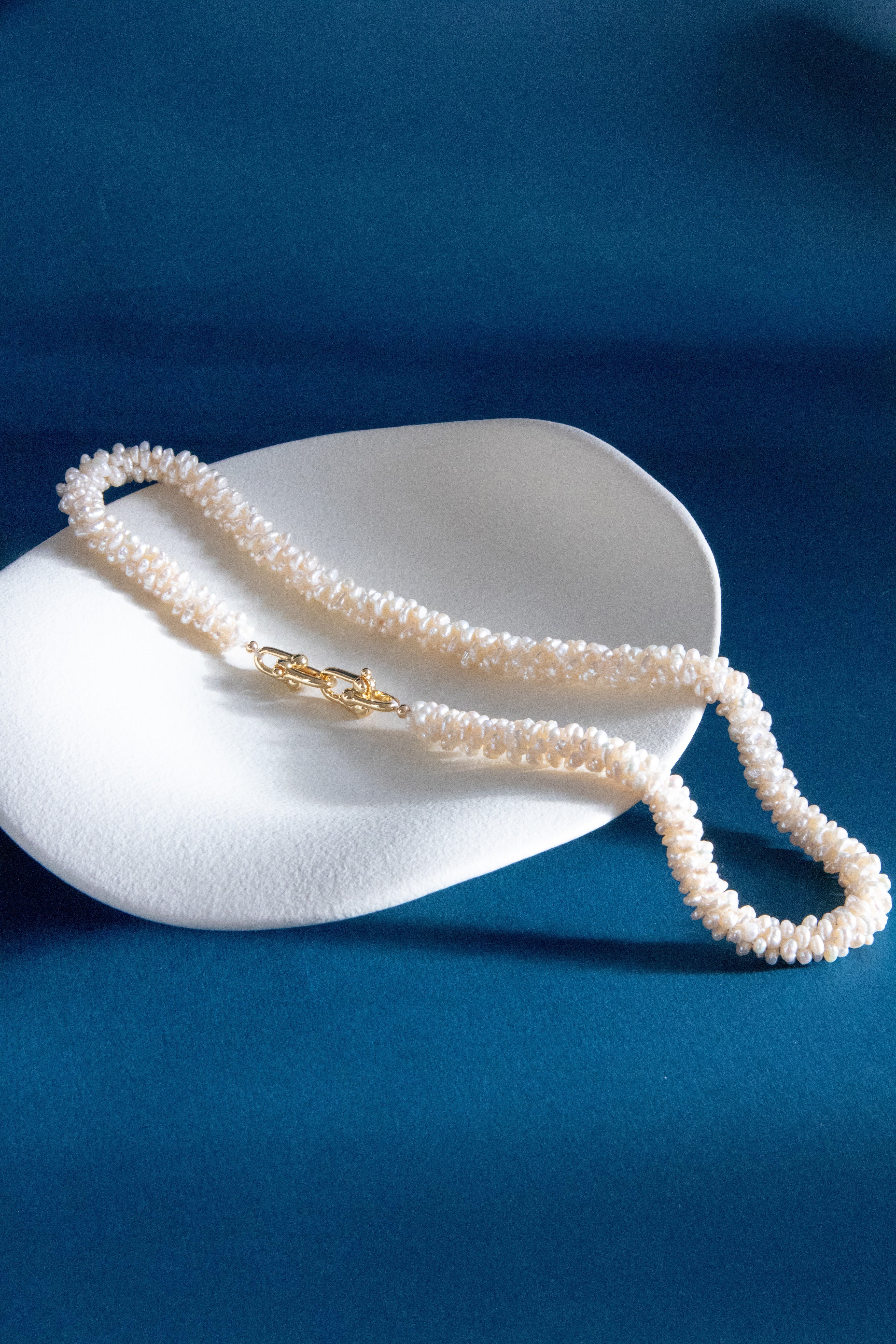Handwoven Mini Seed Pearl Necklace – Classic & Contemporary Elegance