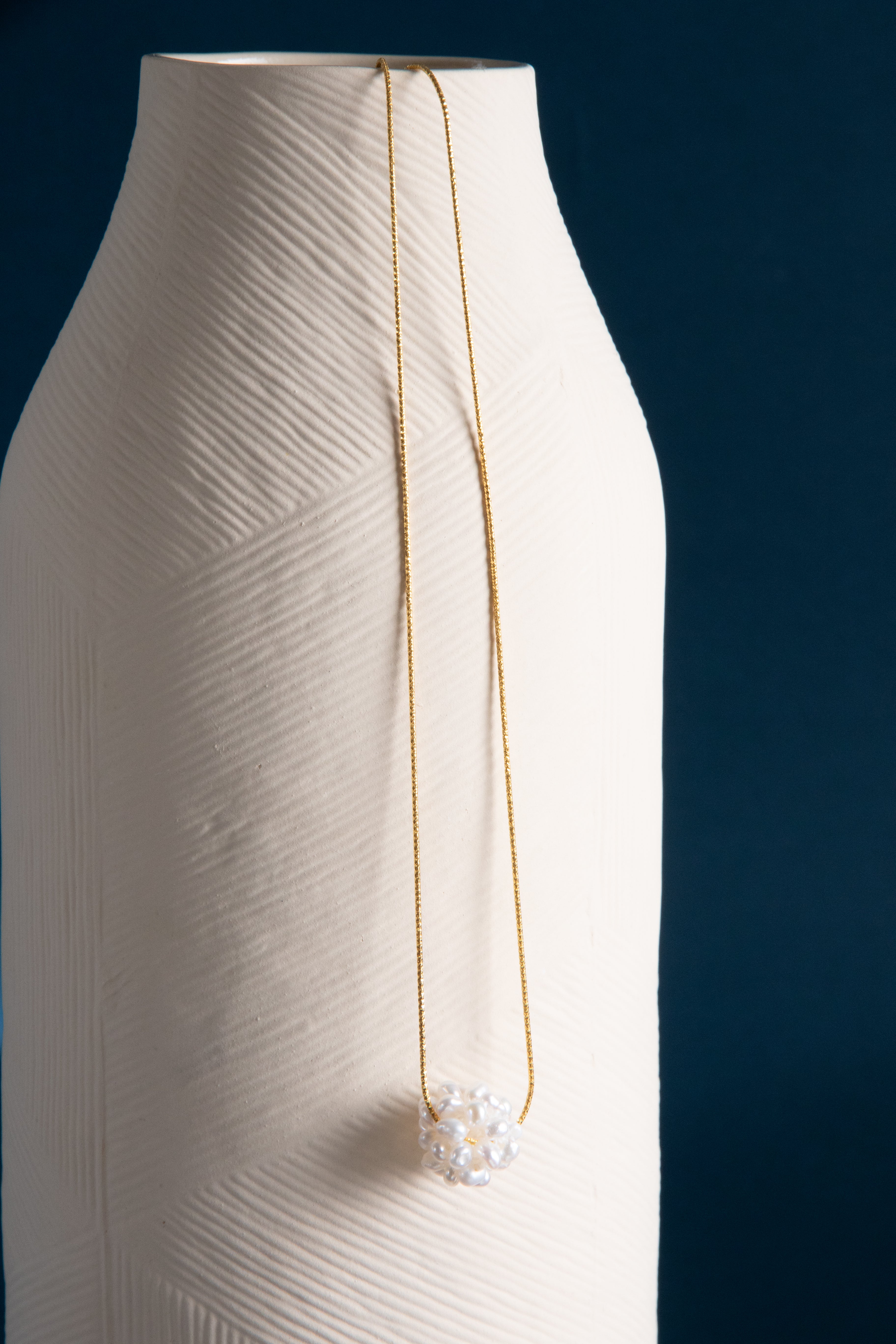 Endless Summer Hydrangea Pearl Necklace – Handwoven Mini Pearls