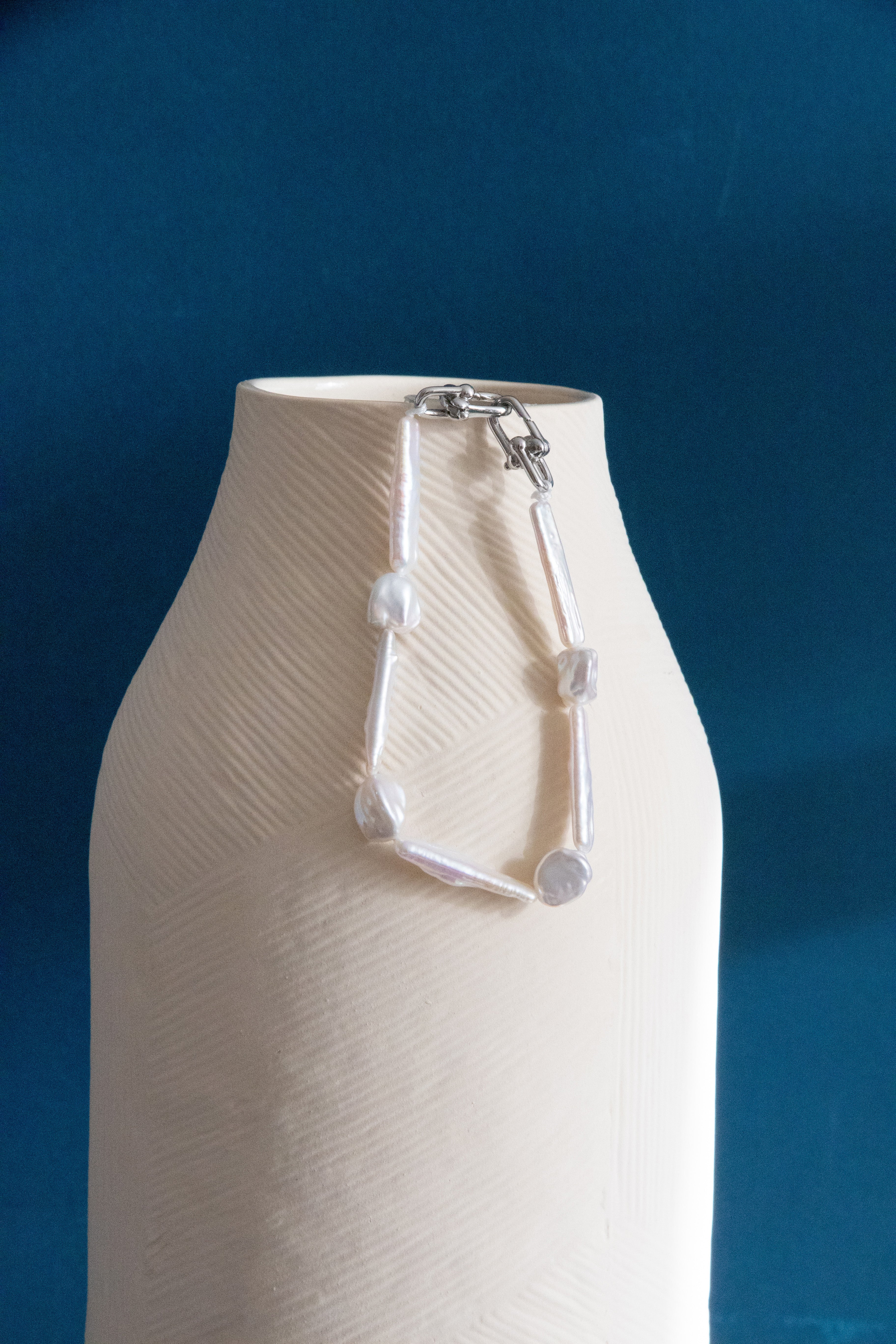 Snow White Set – Long Stick Pearls & "Silver Nugget" Baroque Pearls