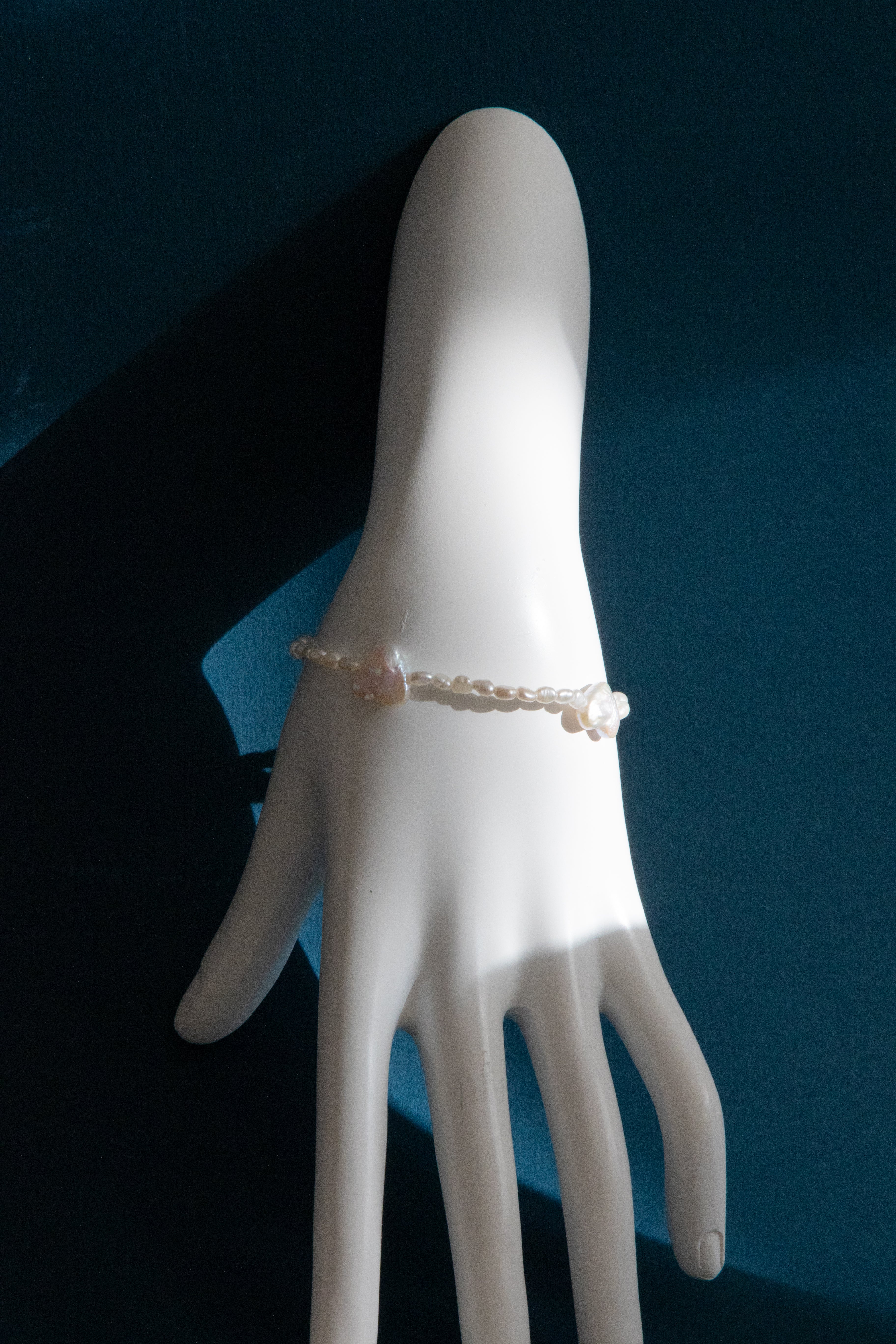 Mini White Freshwater Heart Pearl Necklace – Snow in Winter by Studio MuHe