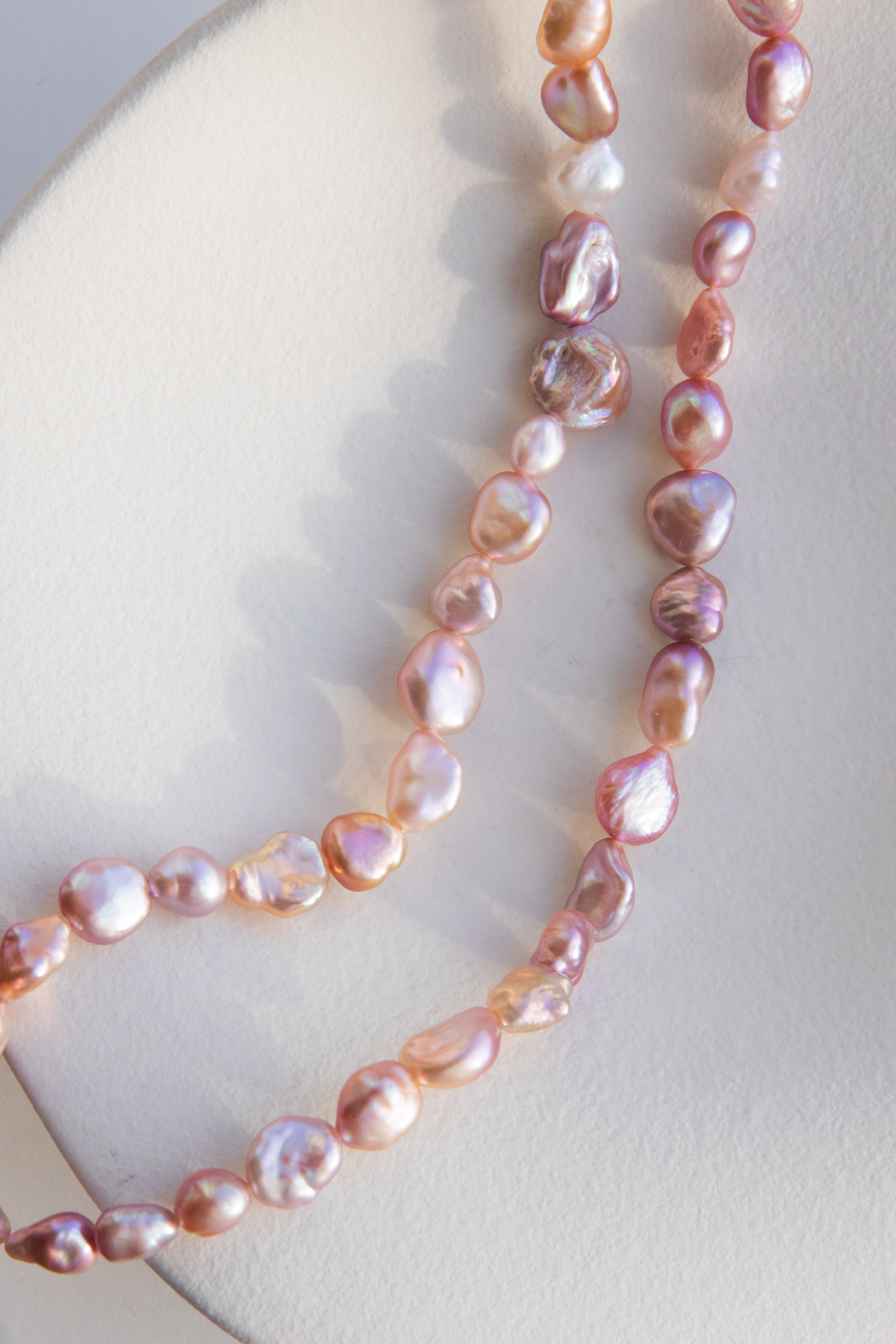 River Pebbles-Colorful Pearl necklace