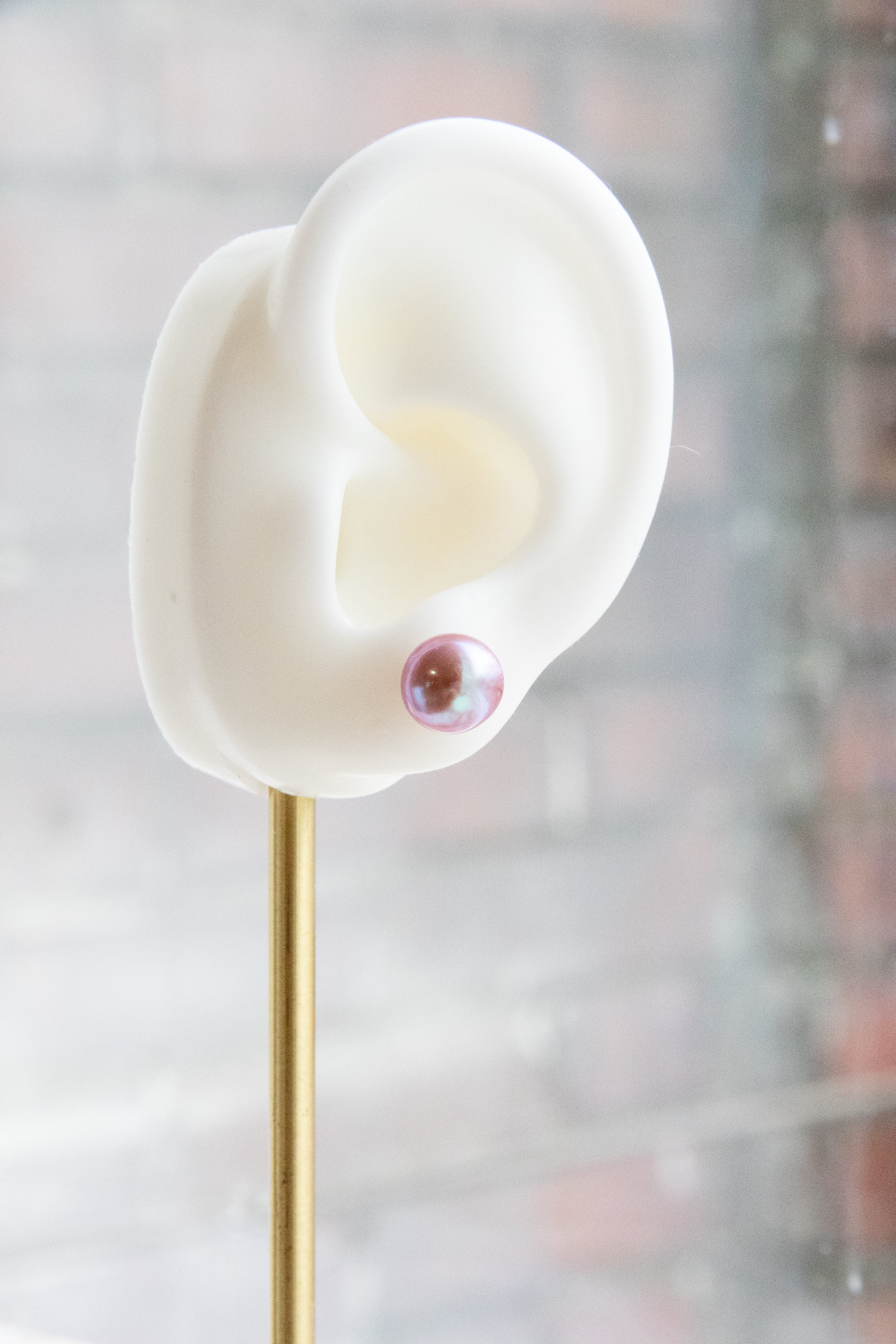 Purple Freshwater Pearl Stud Earrings – Blue Overtone