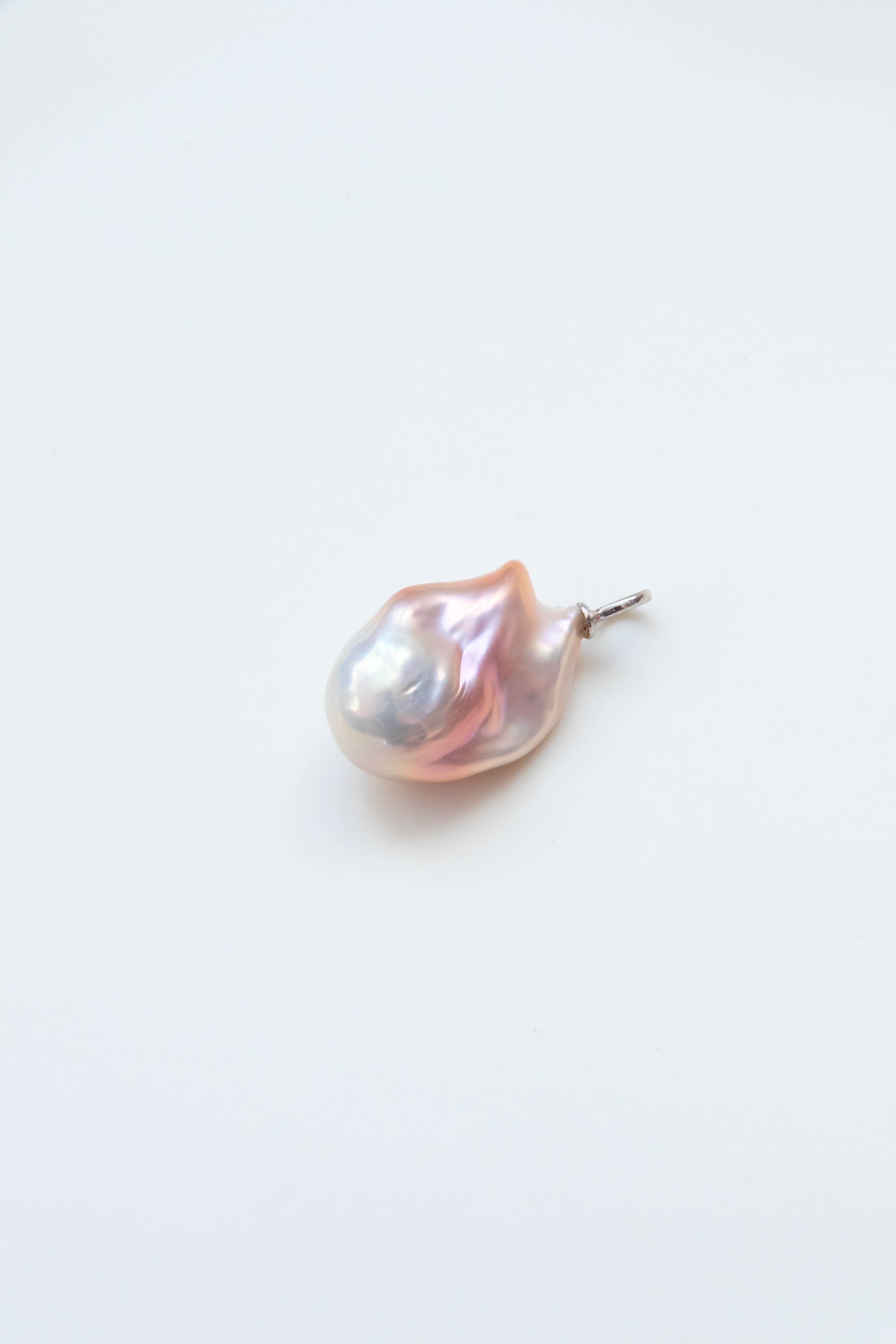 Dreamy fairy pink-Natural baroque pearl pendant