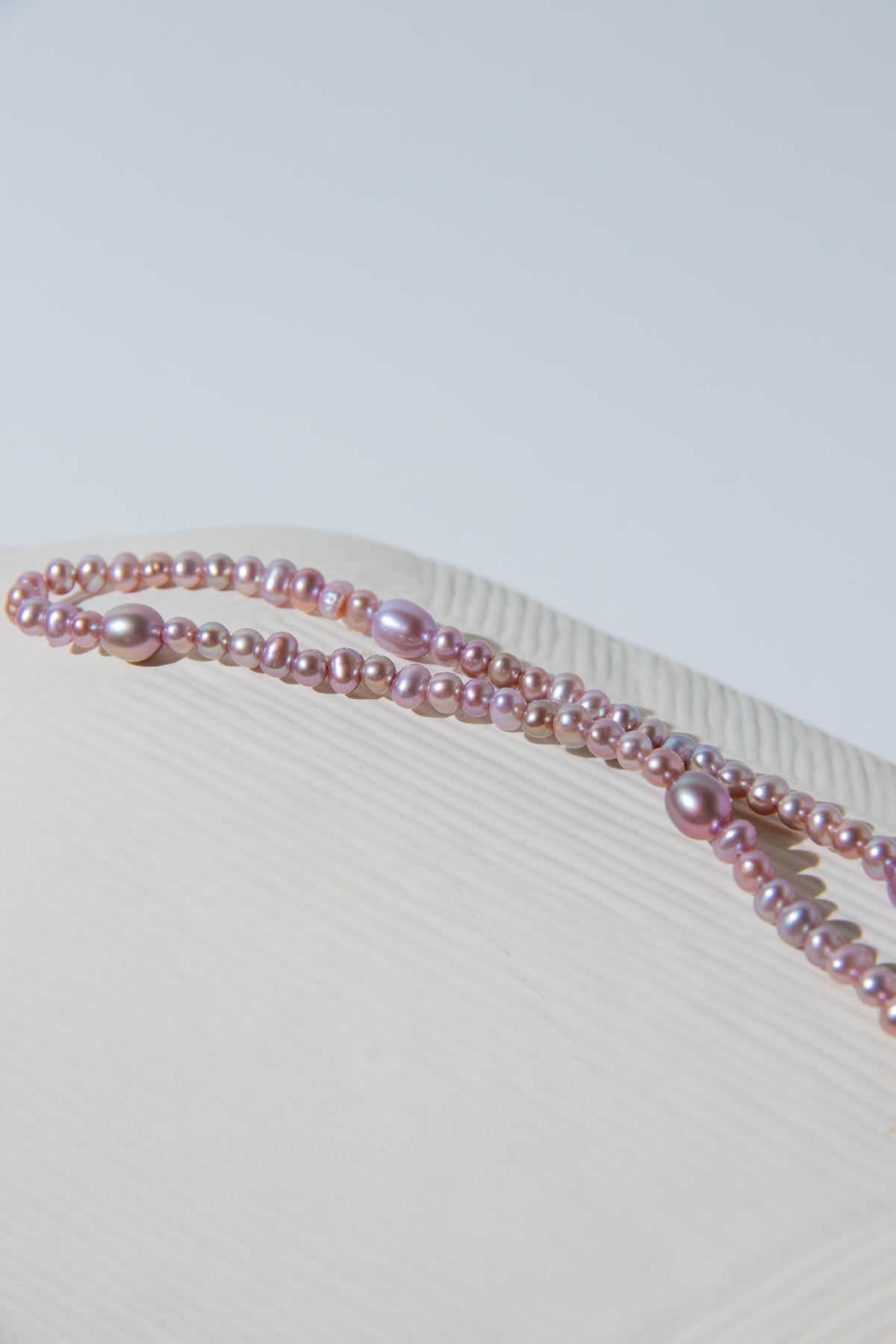 Unique mini purple freshwater pearl necklace