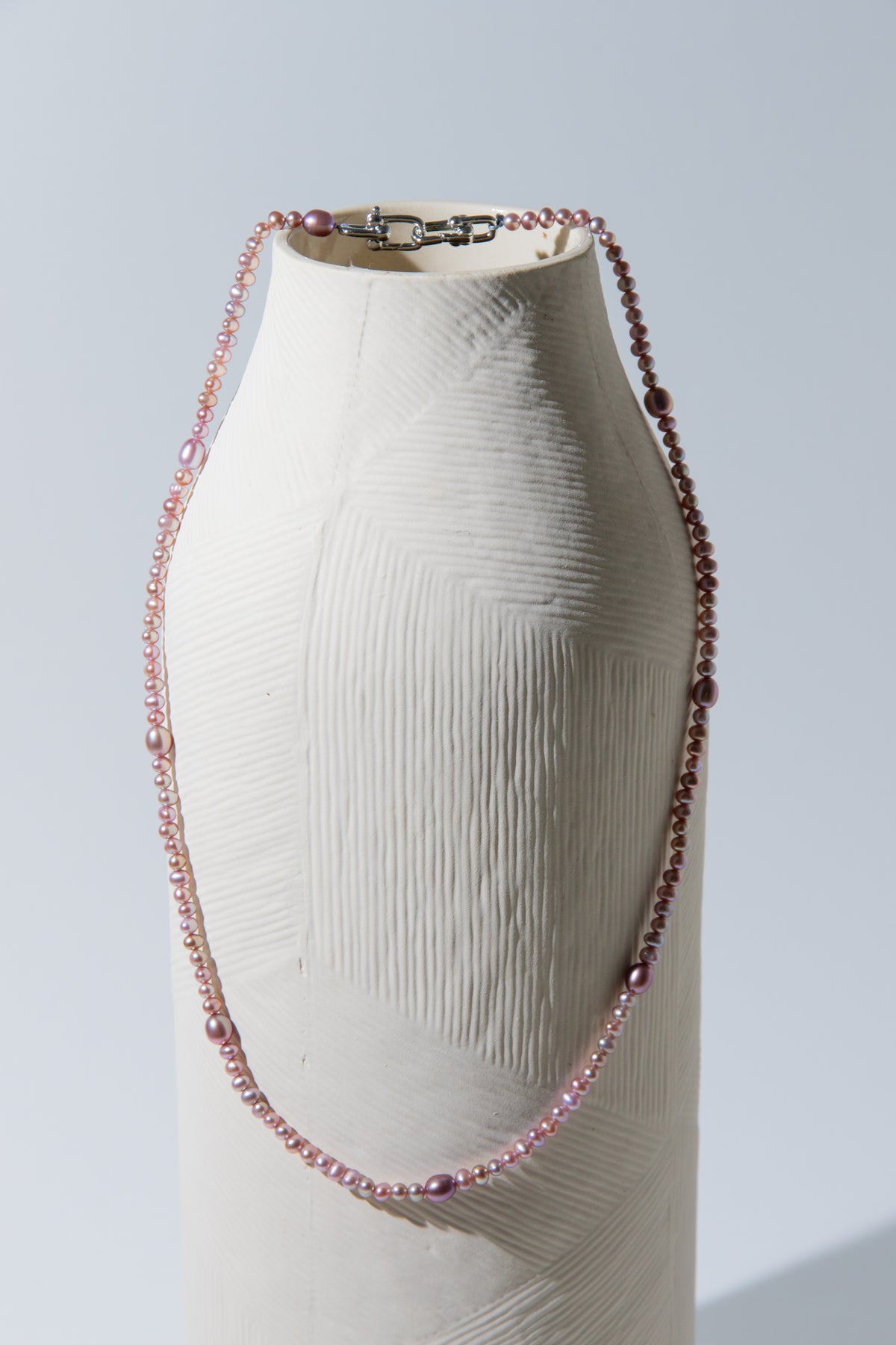 Unique mini purple freshwater pearl necklace