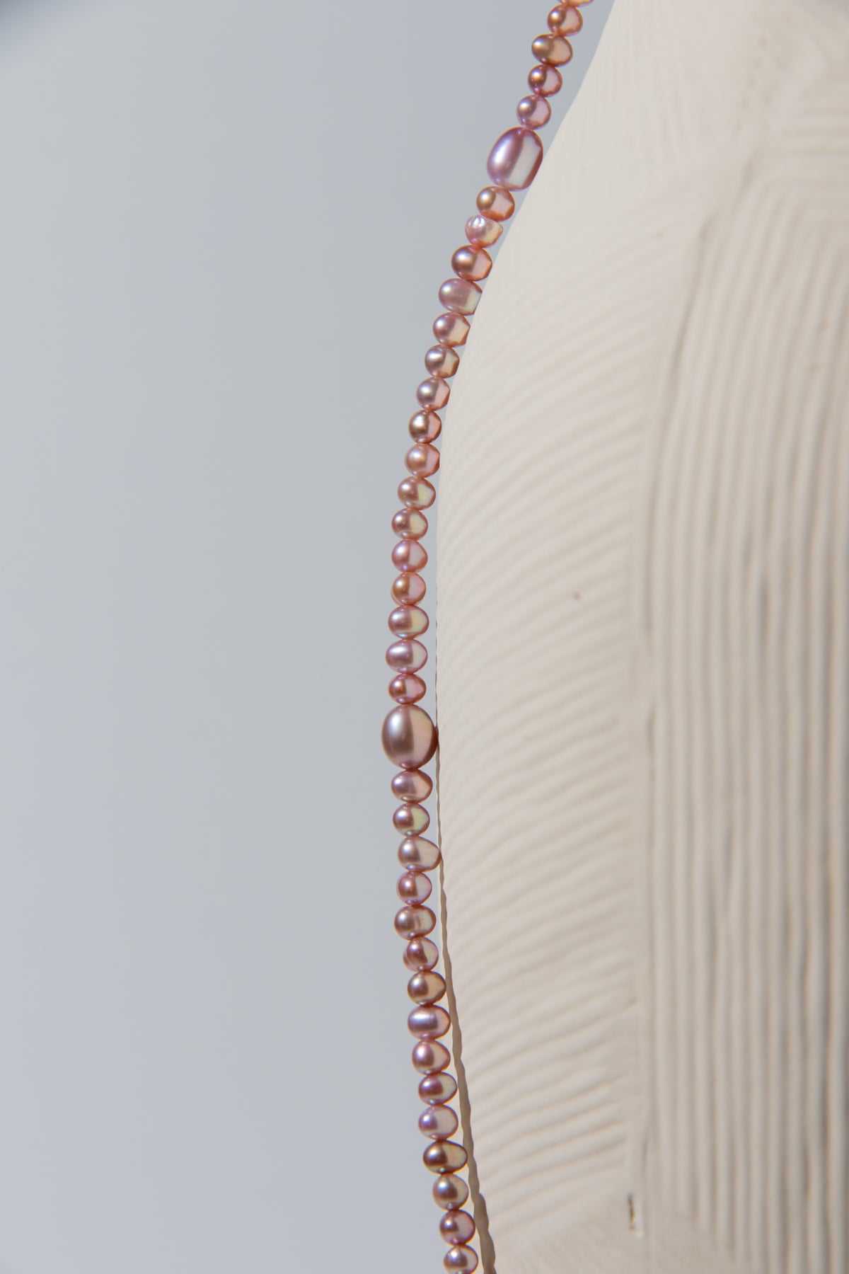 Unique mini purple freshwater pearl necklace
