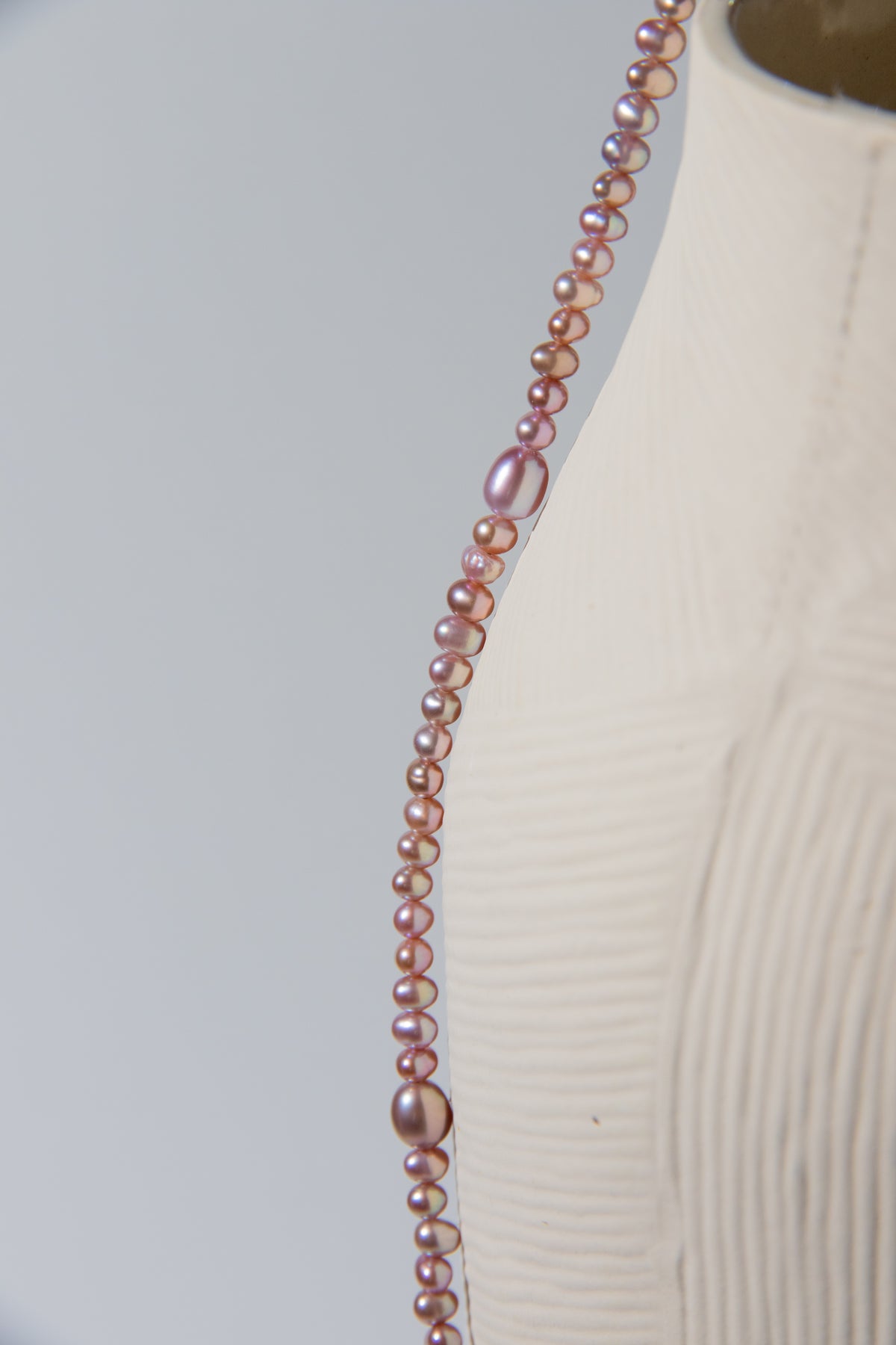 Unique mini purple freshwater pearl necklace
