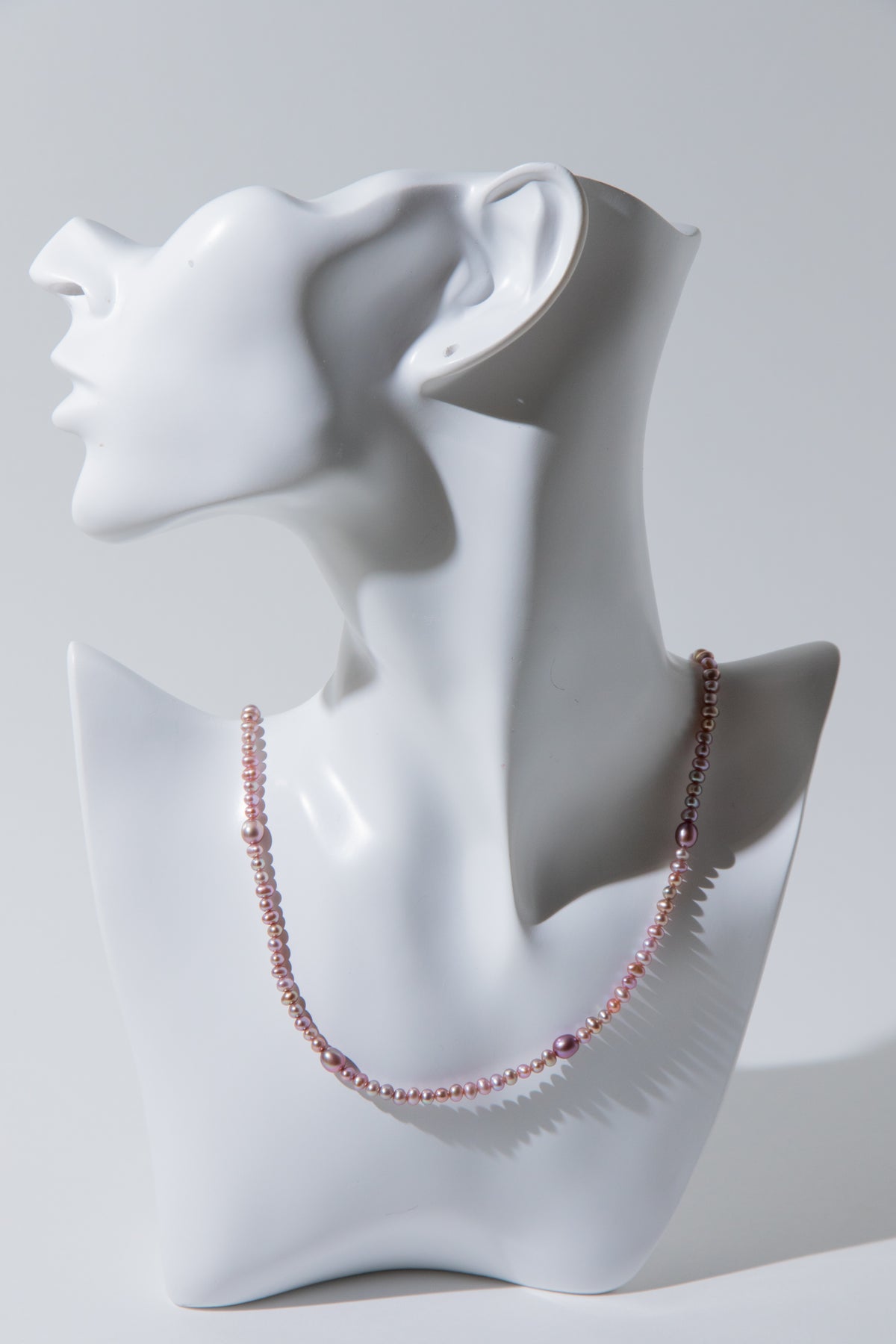 Unique mini purple freshwater pearl necklace