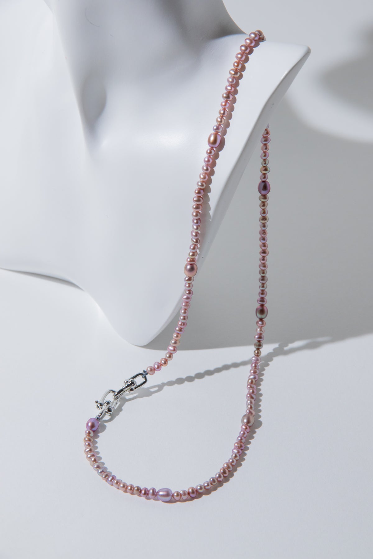 Unique mini purple freshwater pearl necklace