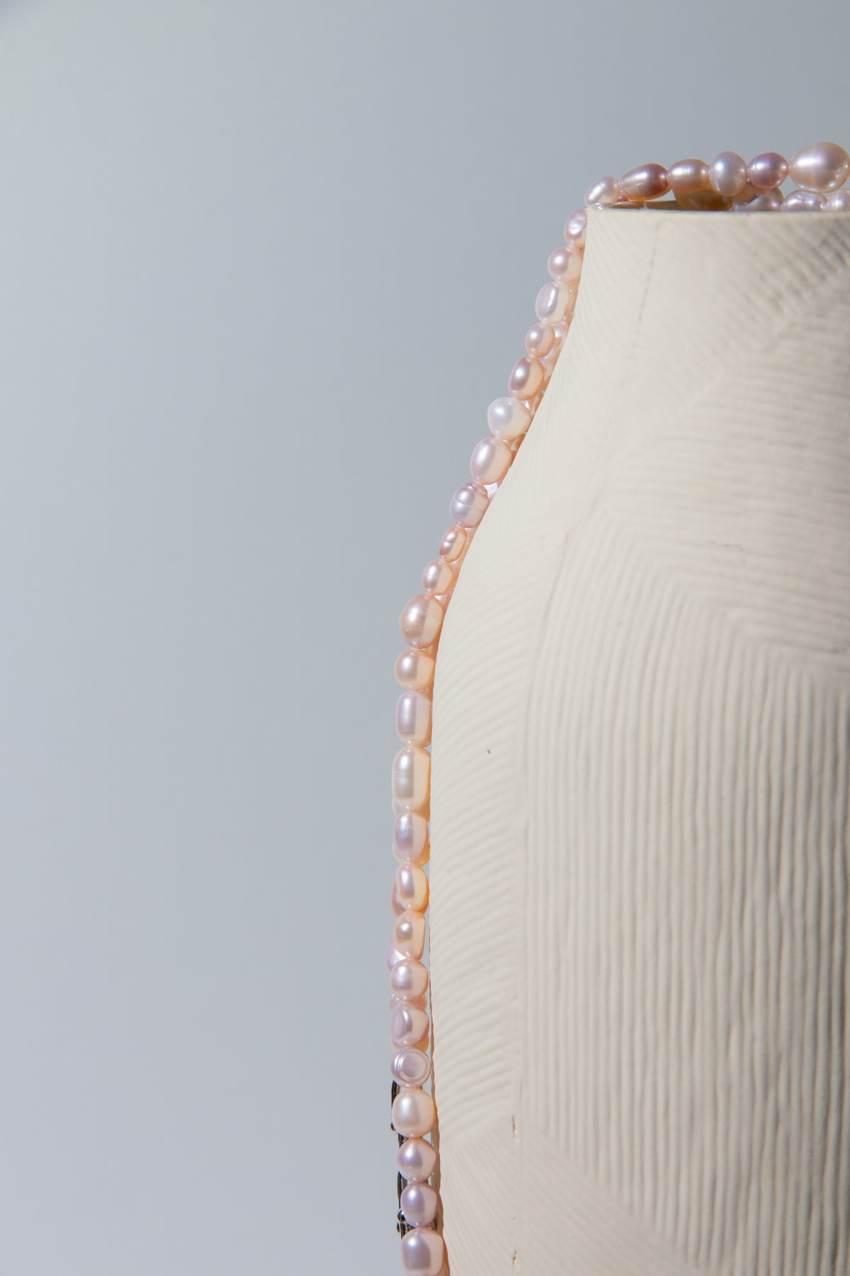 Spring is coming-long natural freshwater pink and white pearls necklace set