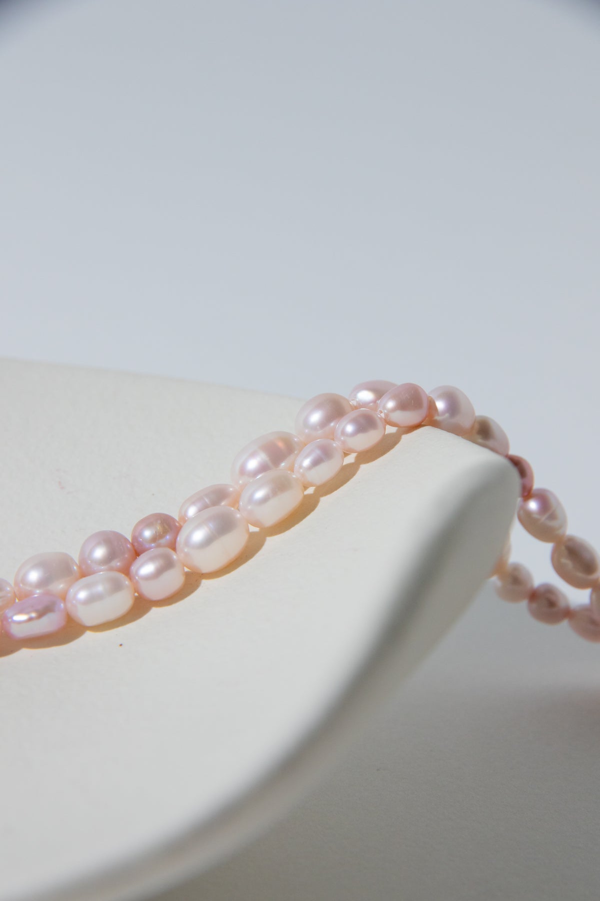 Spring is coming-long natural freshwater pink and white pearls necklace set
