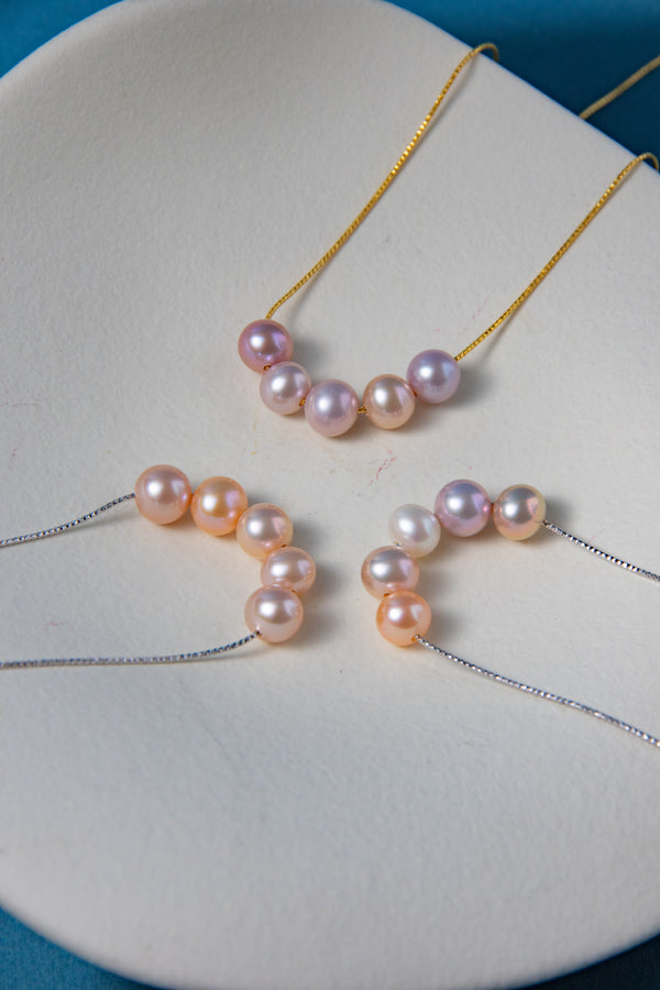 Excellent level seedless pearls necklace