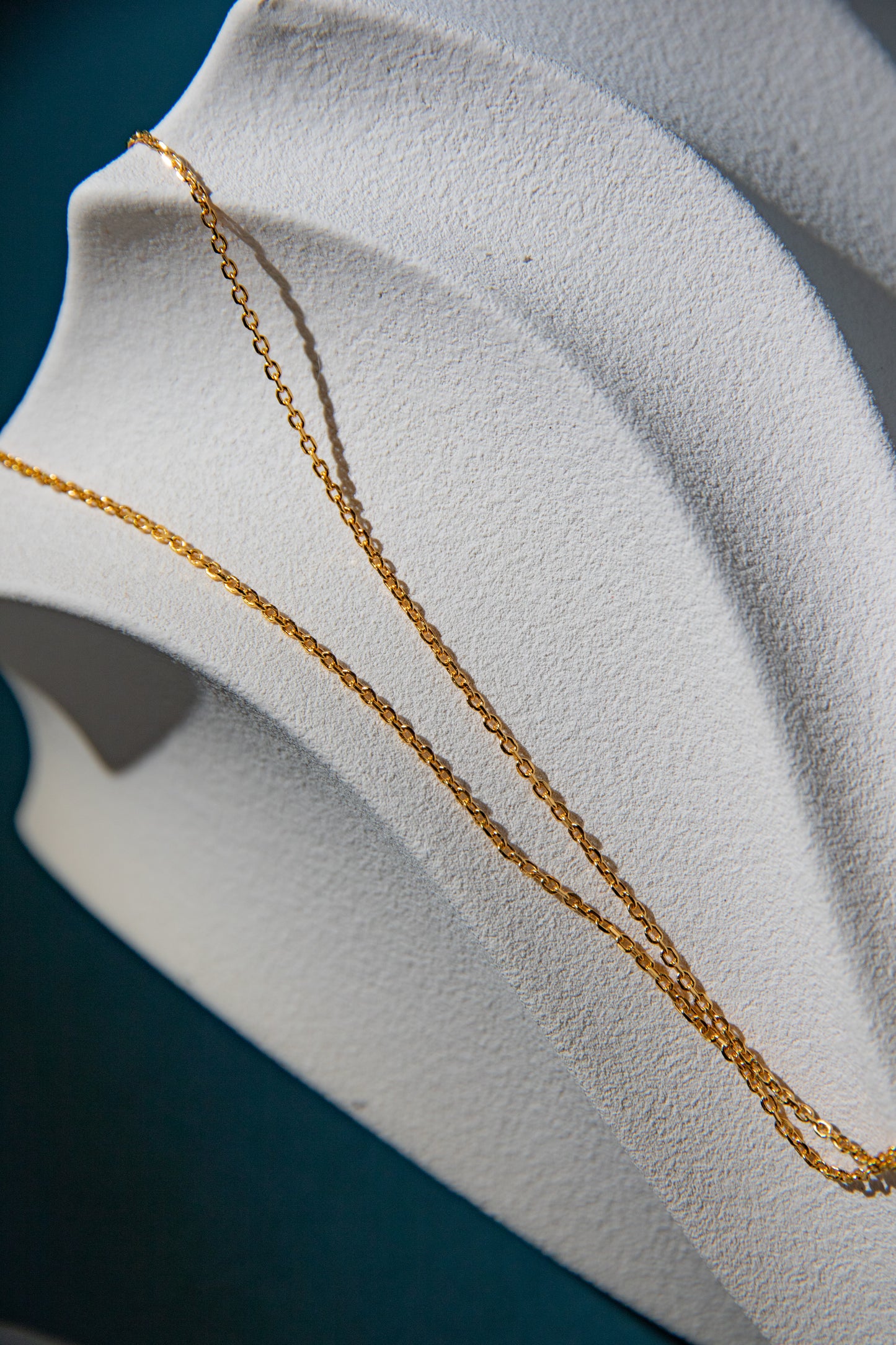 Gold-Plated solid silver Slim Chain Necklace – Minimalist Everyday Essential