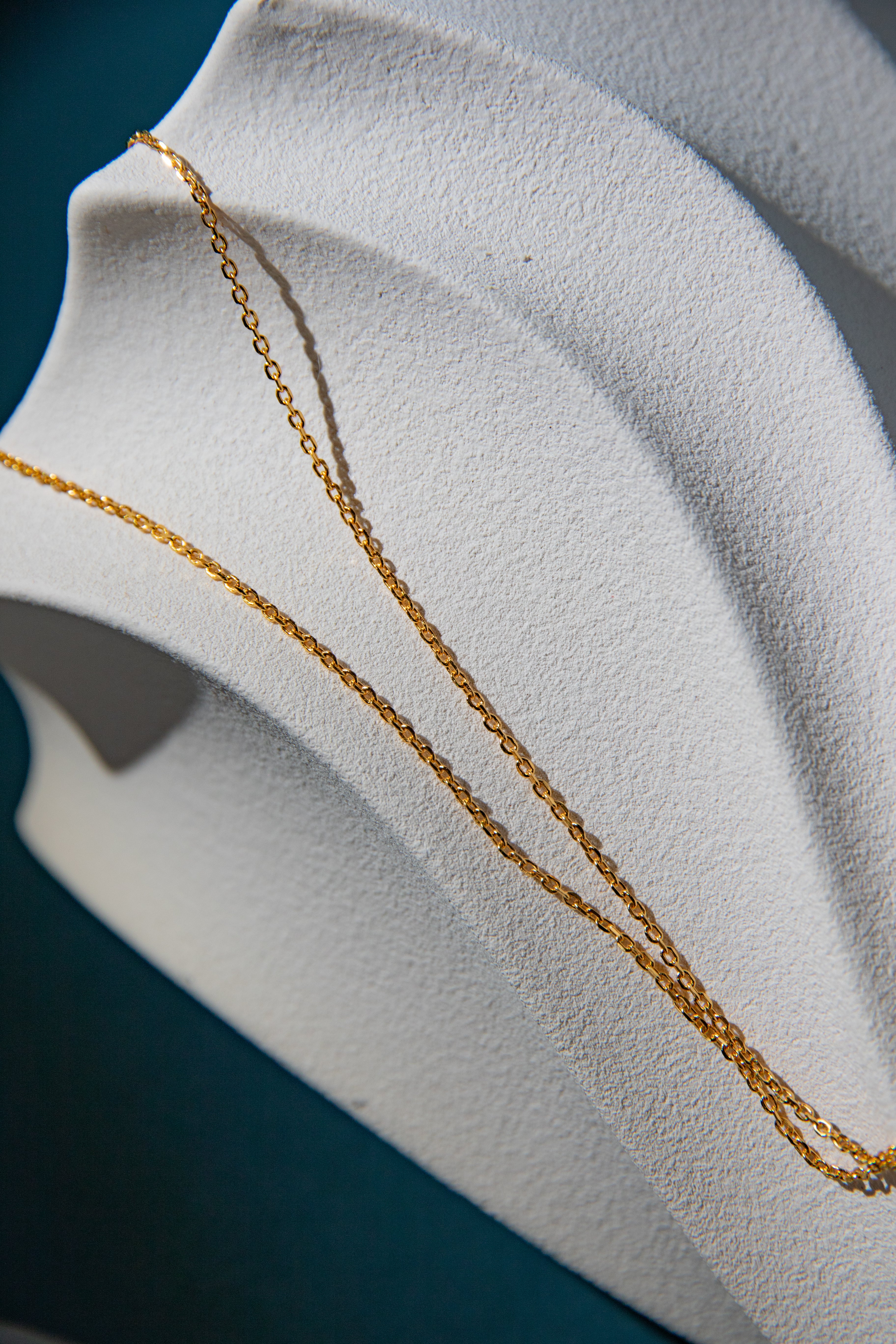 Gold-Plated solid silver Slim Chain Necklace – Minimalist Everyday Essential