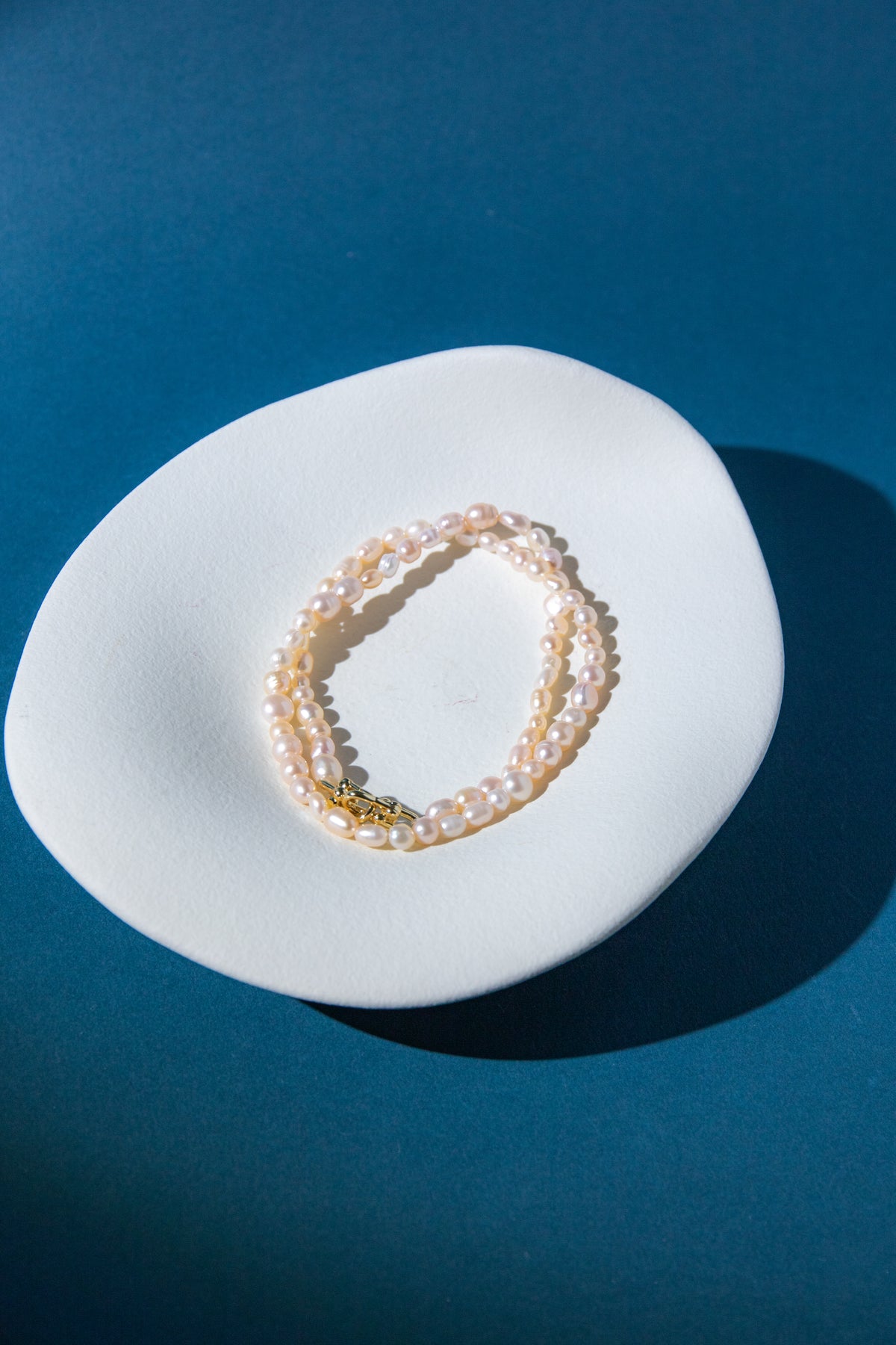 natural small seedless Champagne color rice pearl necklace-entry level