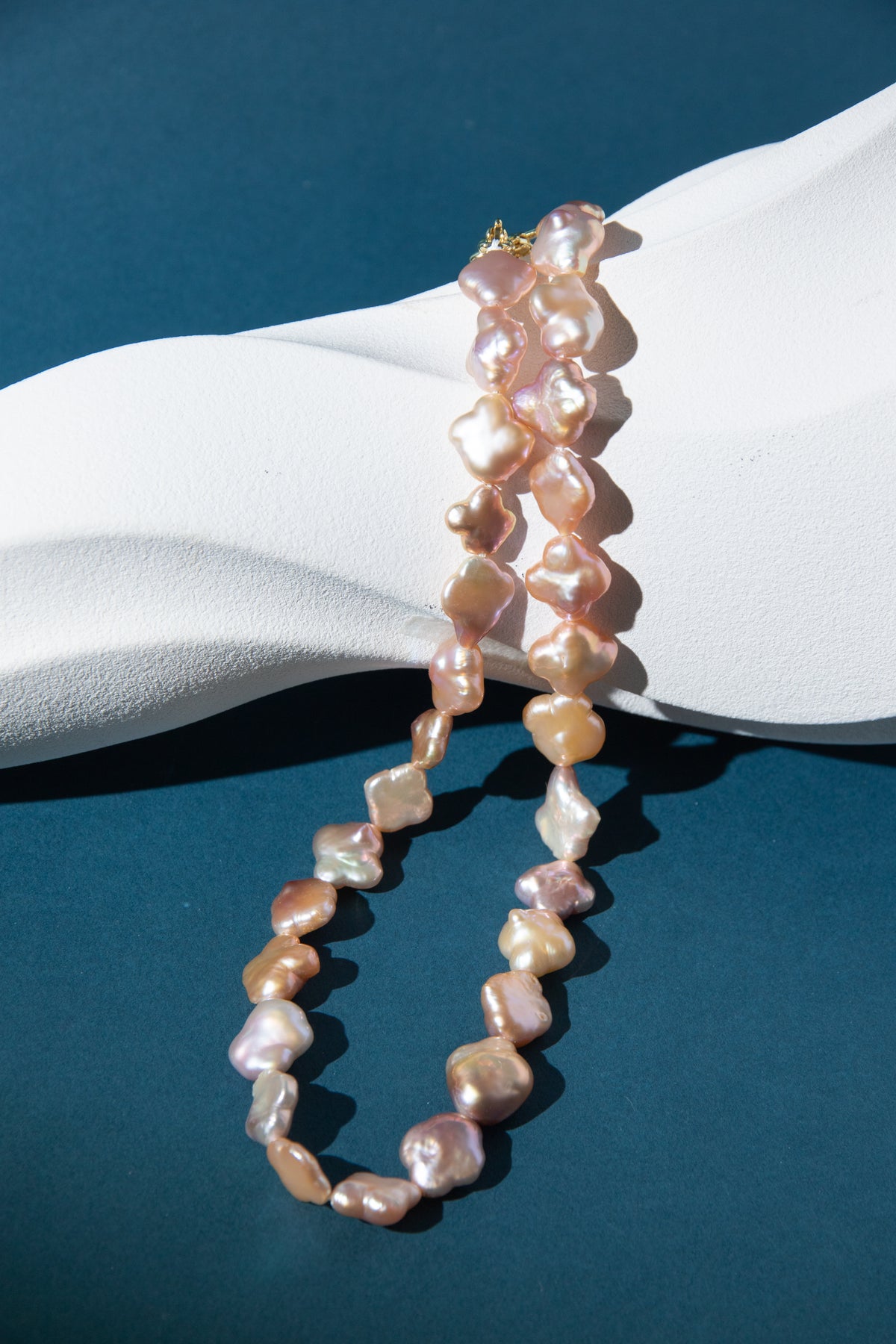natural clover pearls necklaces-super lucky!