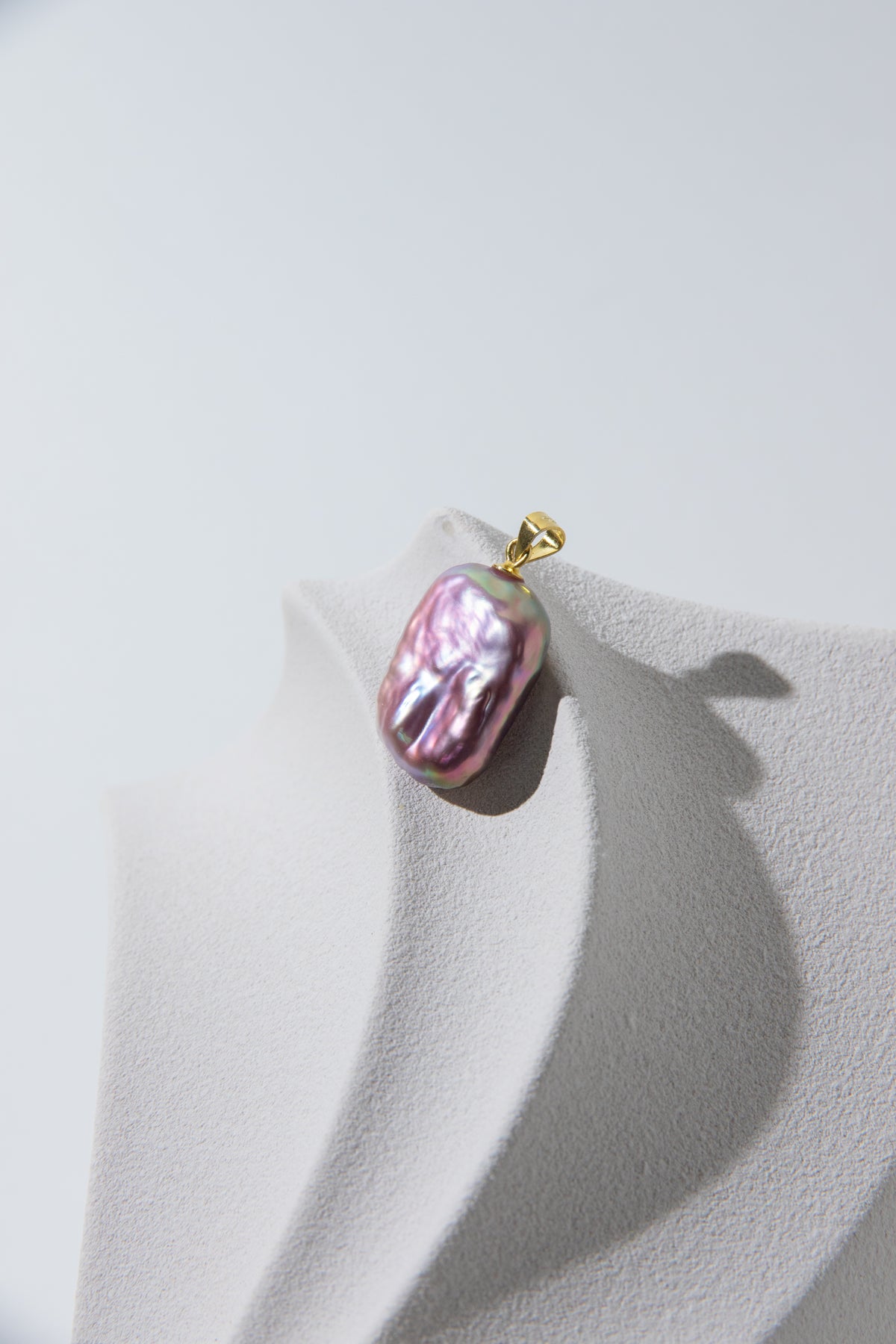 fairy color square pearl necklace-chain included
