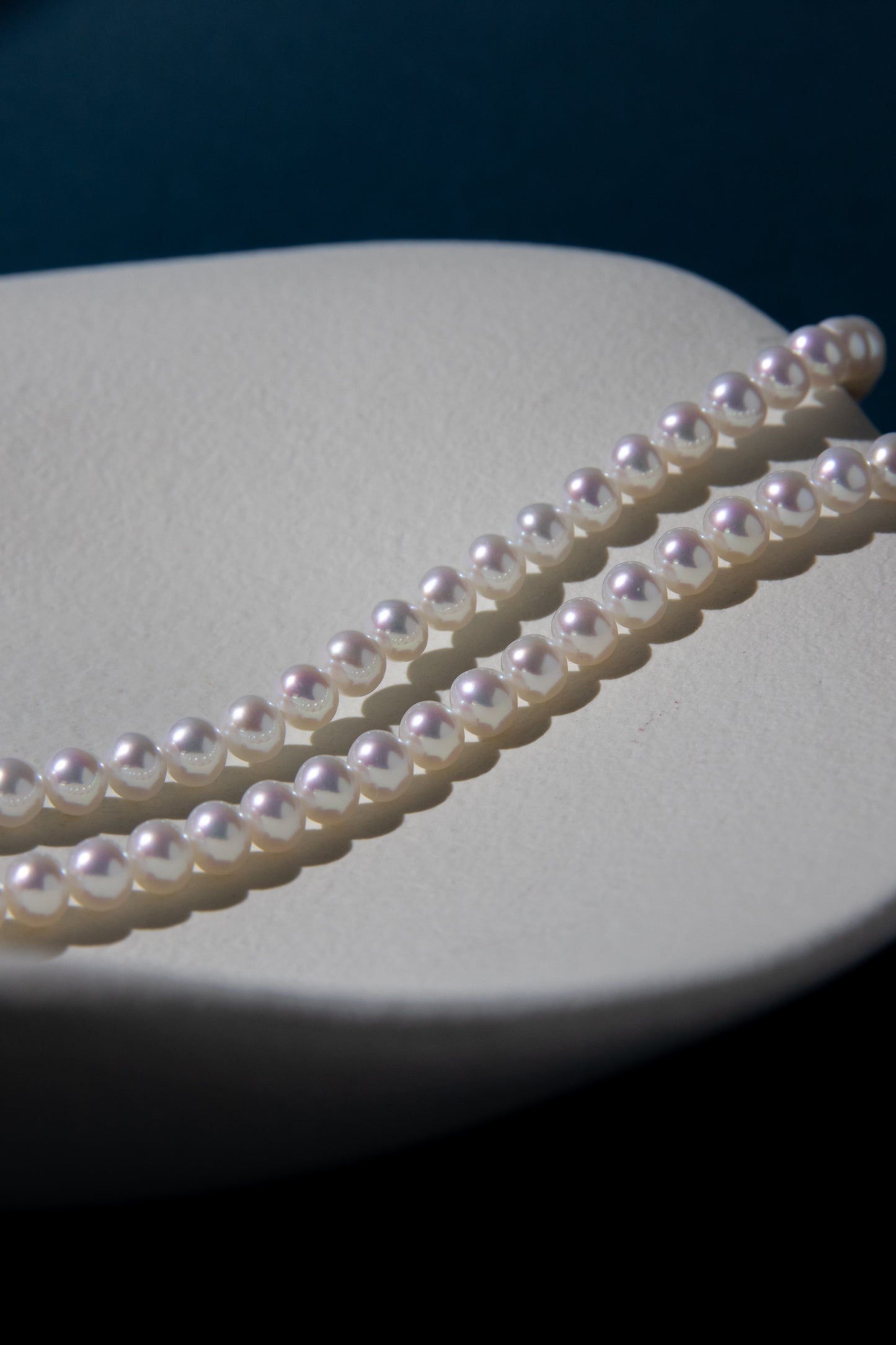Excellent level standard super shiny white flat round pearl bracelets