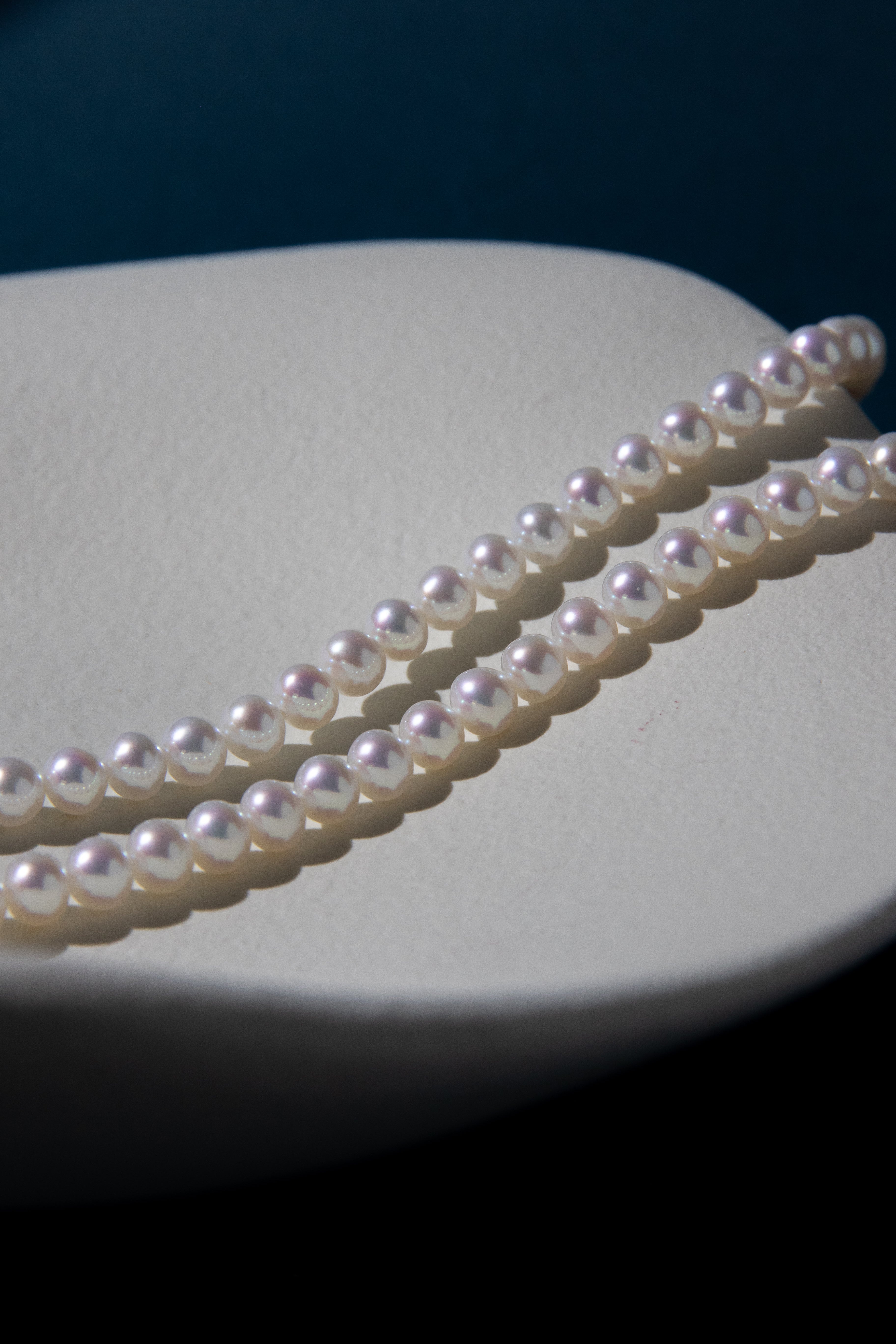 Excellent level standard super shiny white flat round pearl bracelets