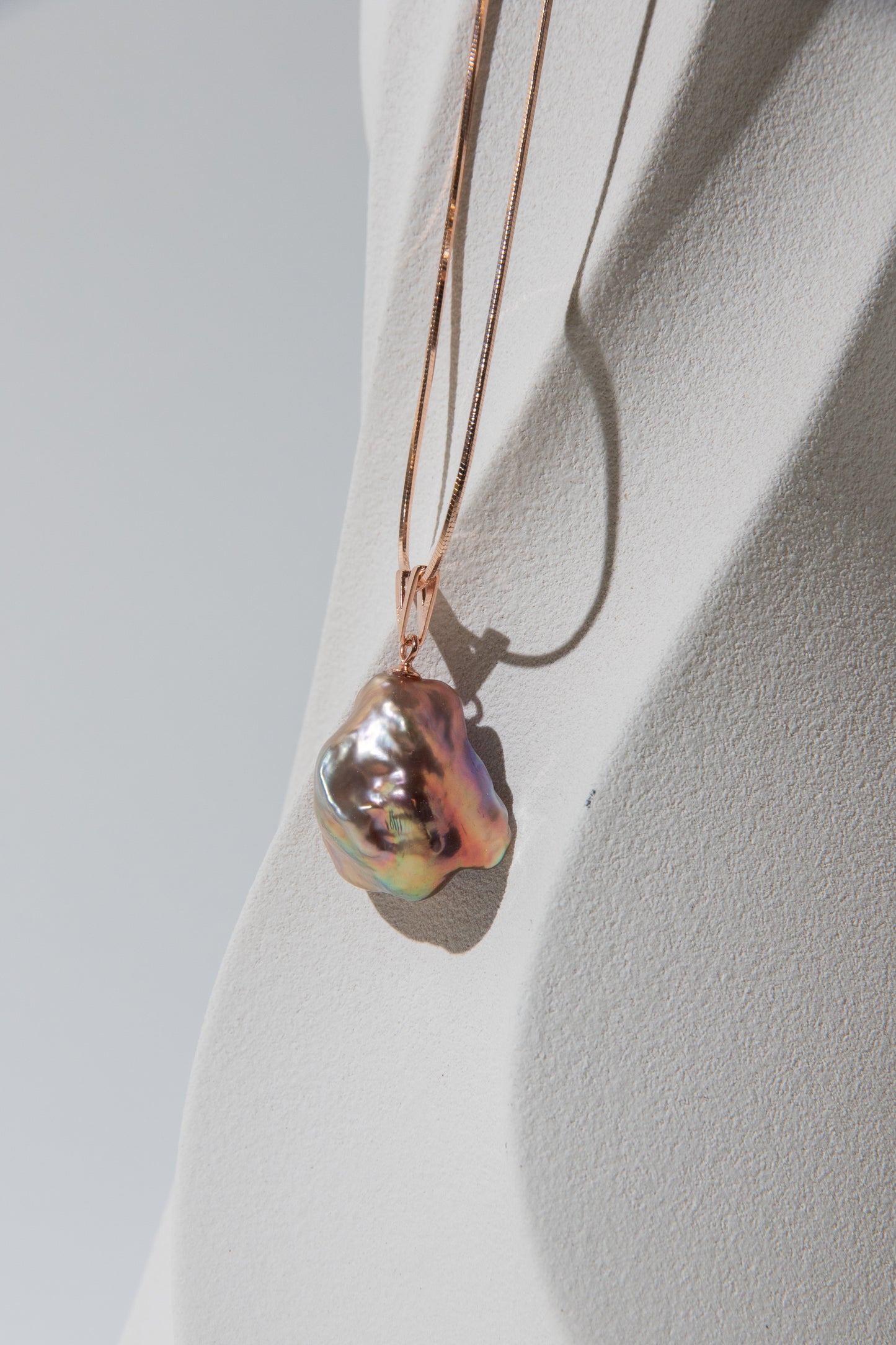 The universe rose- TOP excellent level uncommon seedless baroque pearl necklace