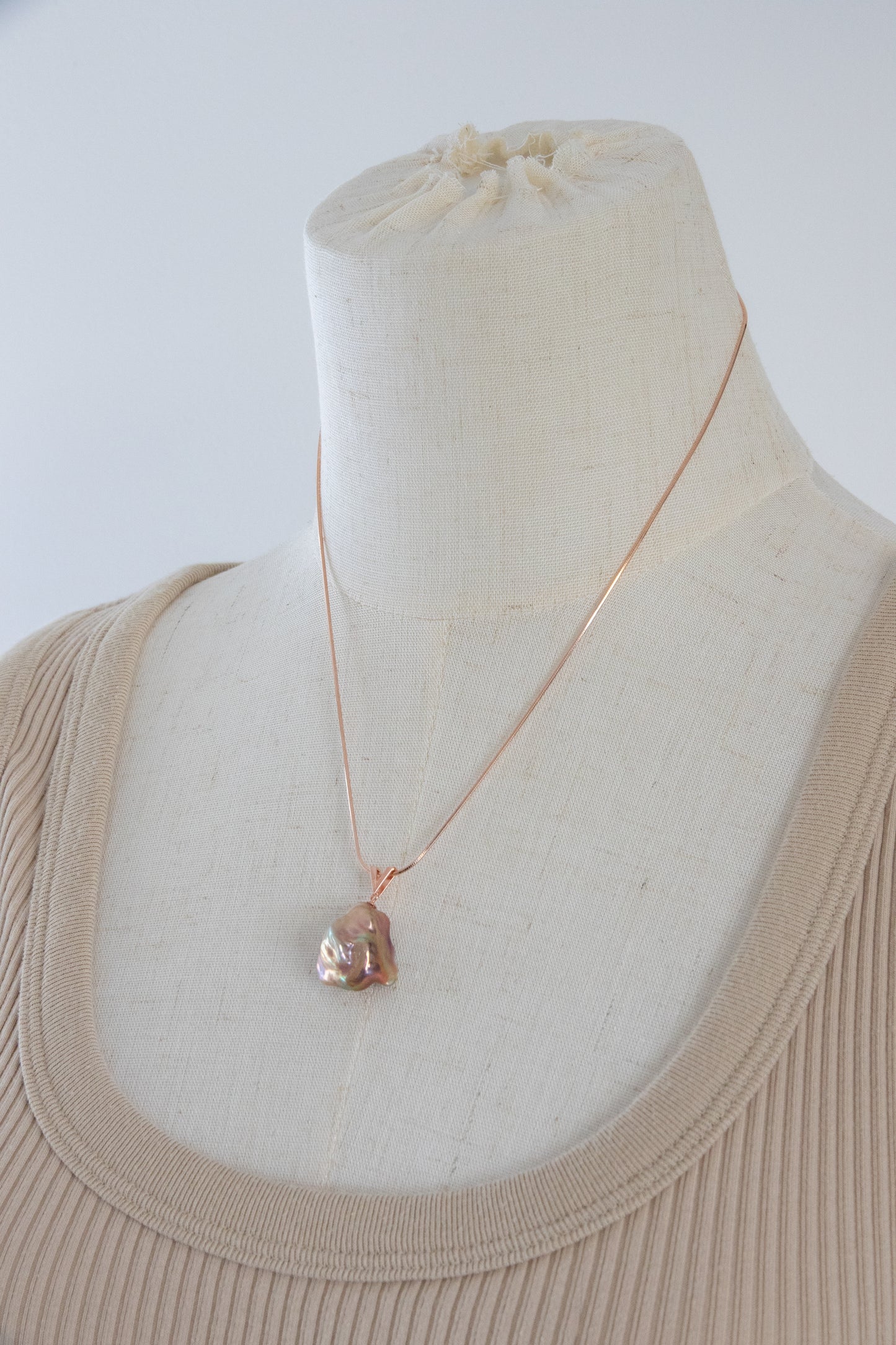The universe rose- TOP excellent level uncommon seedless baroque pearl necklace