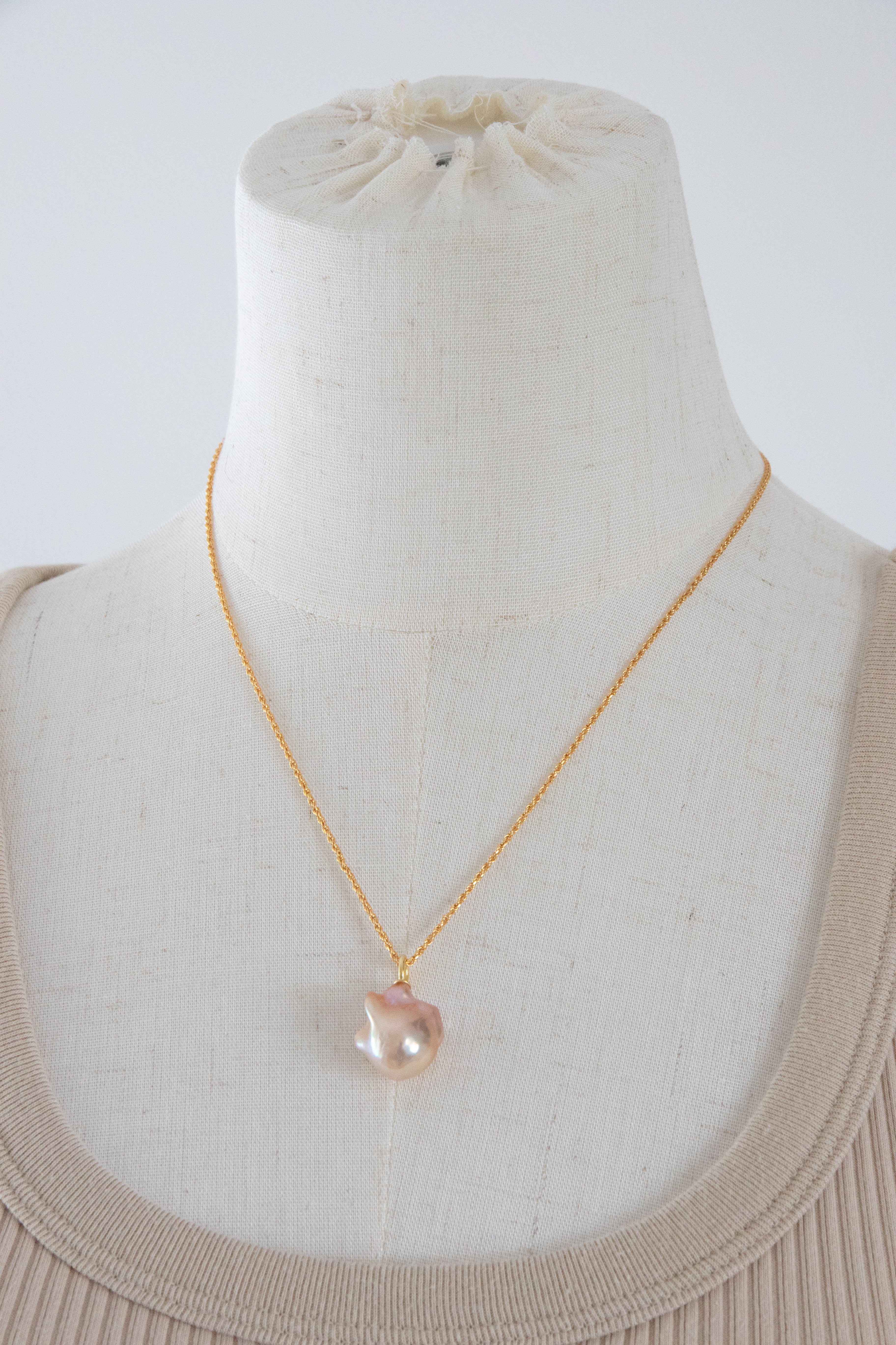 Golden magical peach- flawless unique excellent level baroque pearl necklace set.