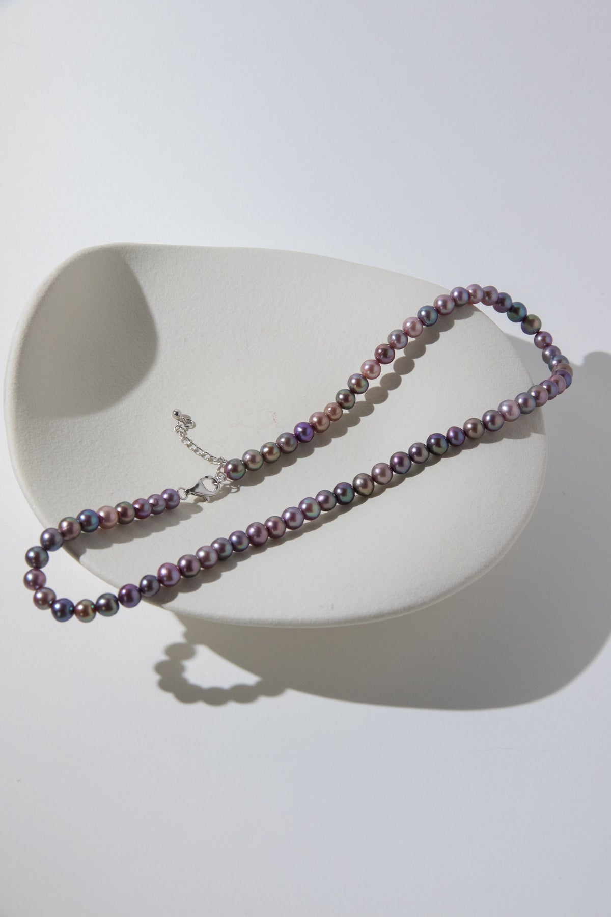 rainbow candy small round pearls necklace