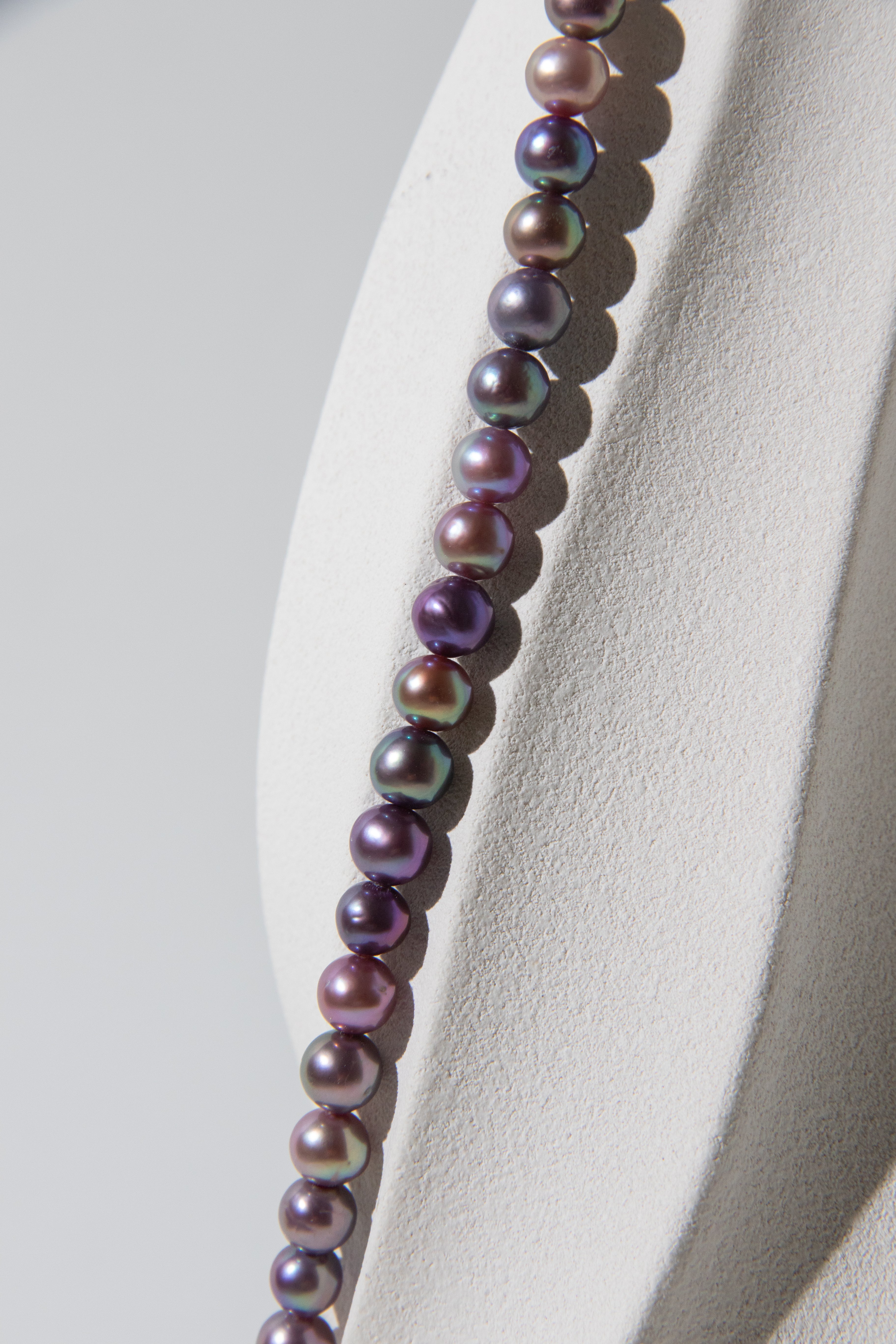 rainbow candy small round pearls necklace