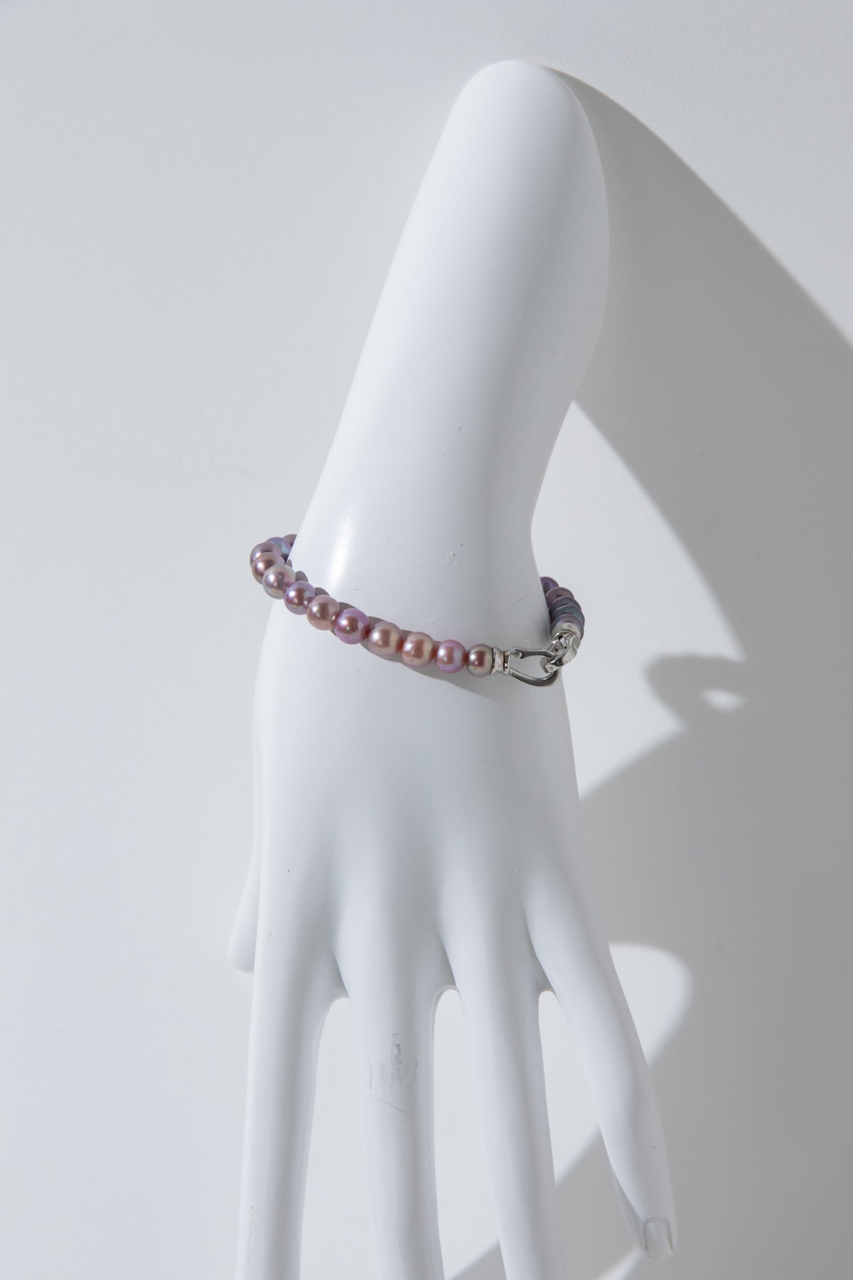 Purple rainbow round pearl bracelets.