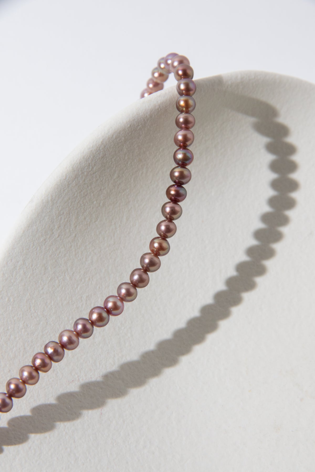 double layered small pearl bracelets-lilac and brown.