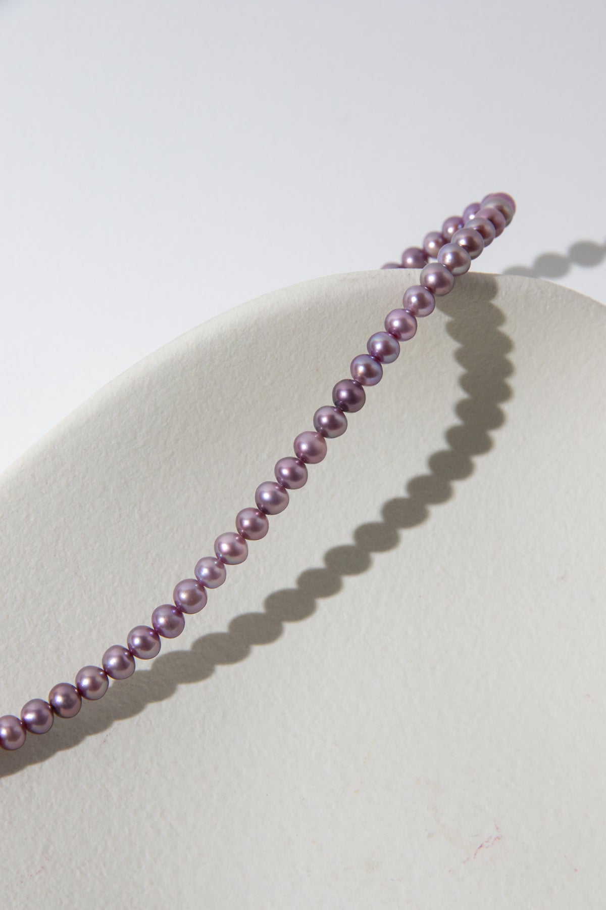 double layered small pearl bracelets-lilac and brown.