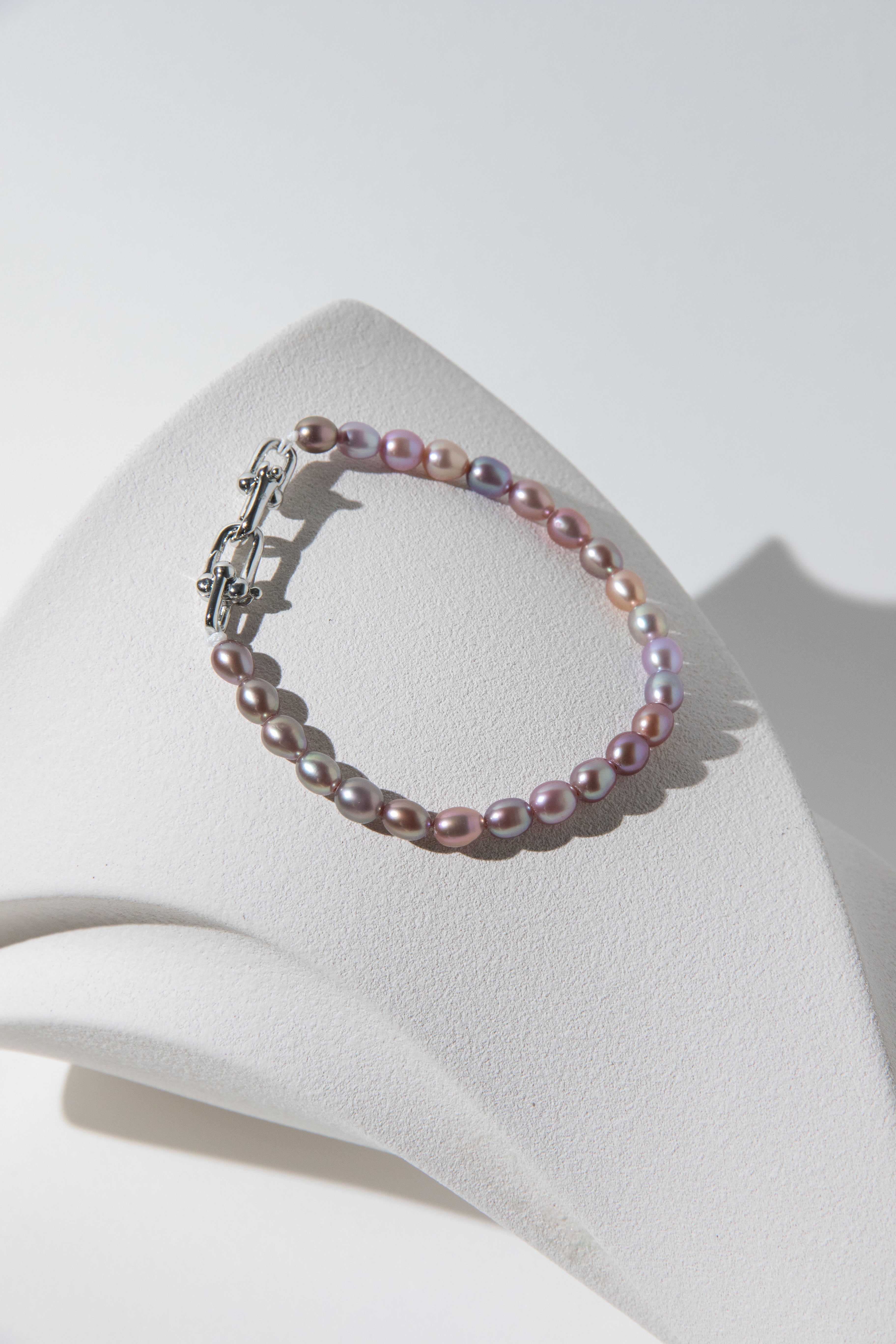 rice pearl bracelets-candy or lilac?