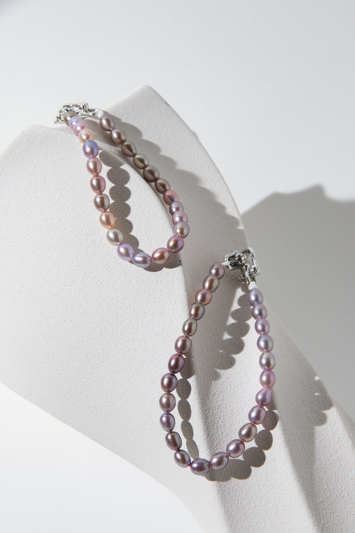 rice pearl bracelets-candy or lilac?