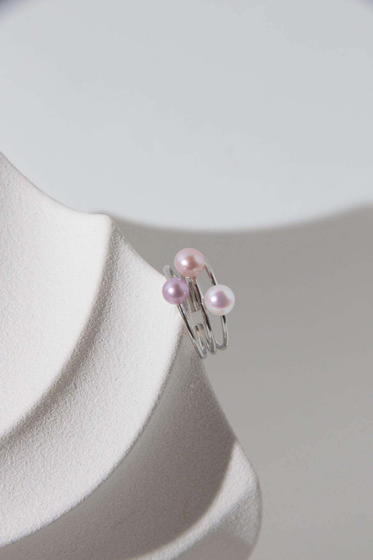 Triple pearls ring-spring special collections.