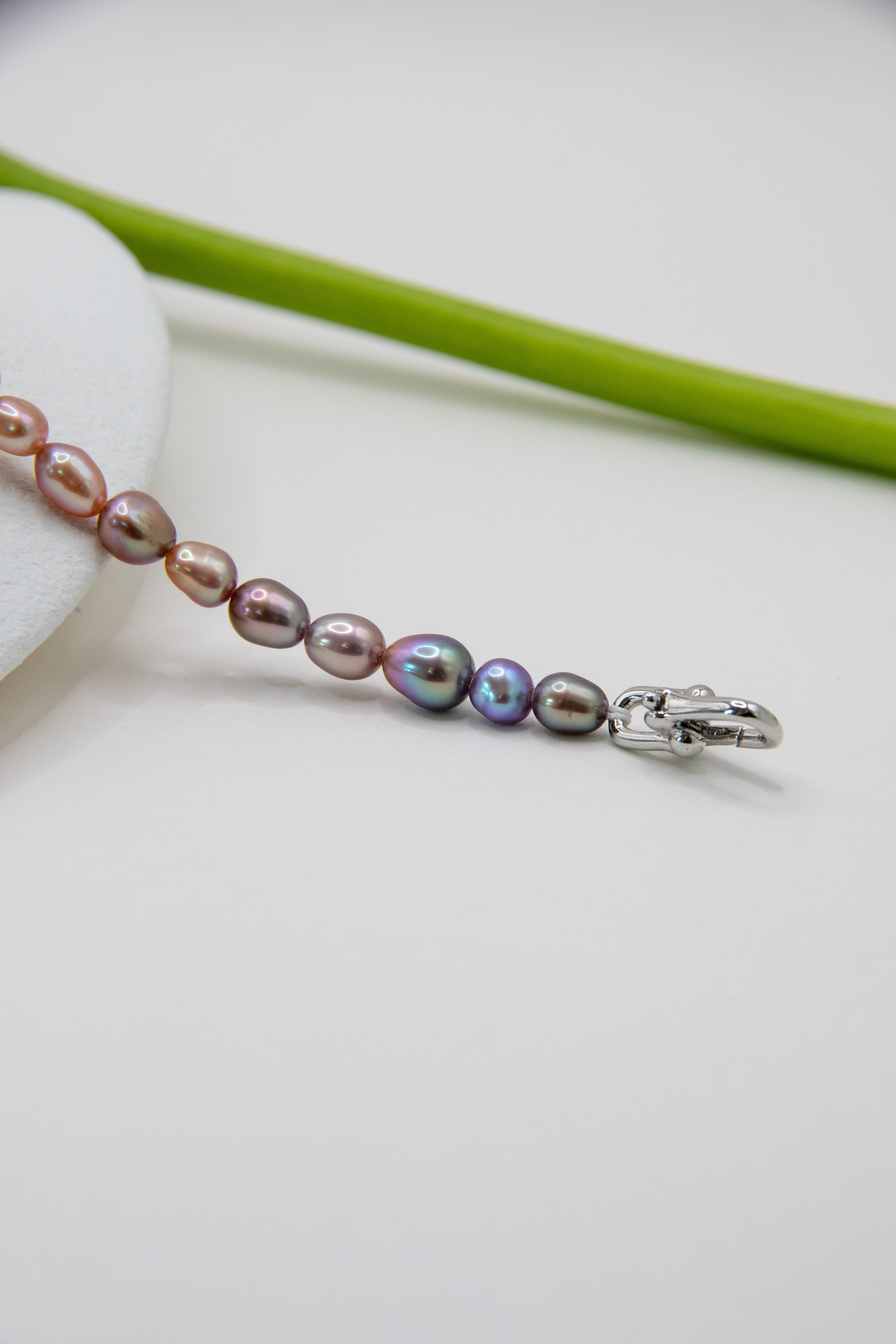 Rainbow Rice Pearl Bracelet