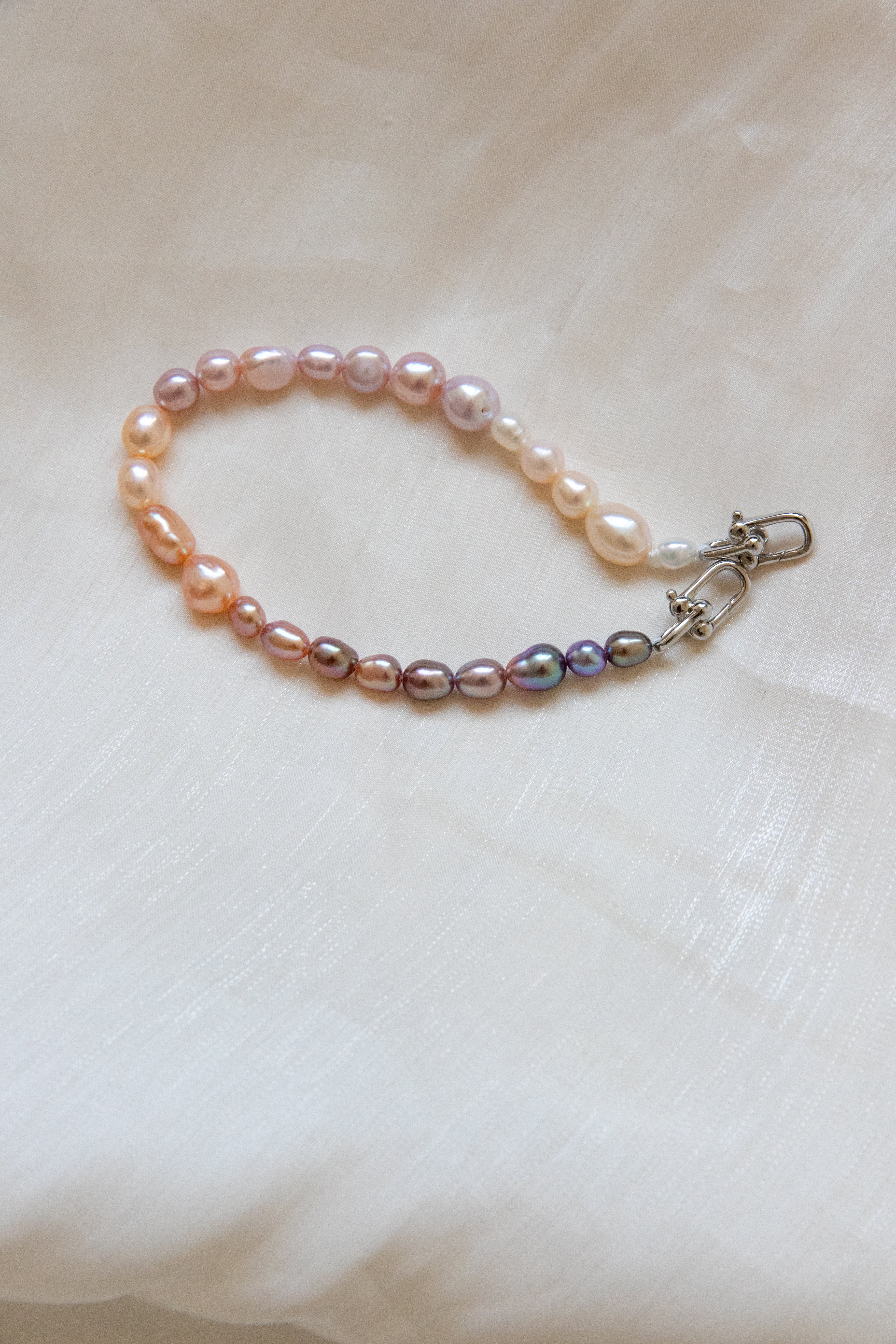 Rainbow Rice Pearl Bracelet