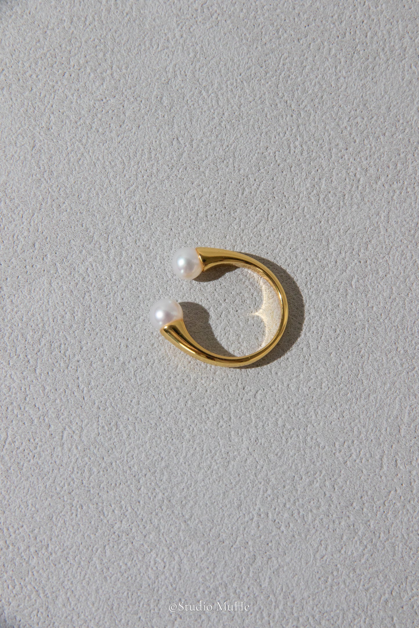 Daily classic double pearl ring