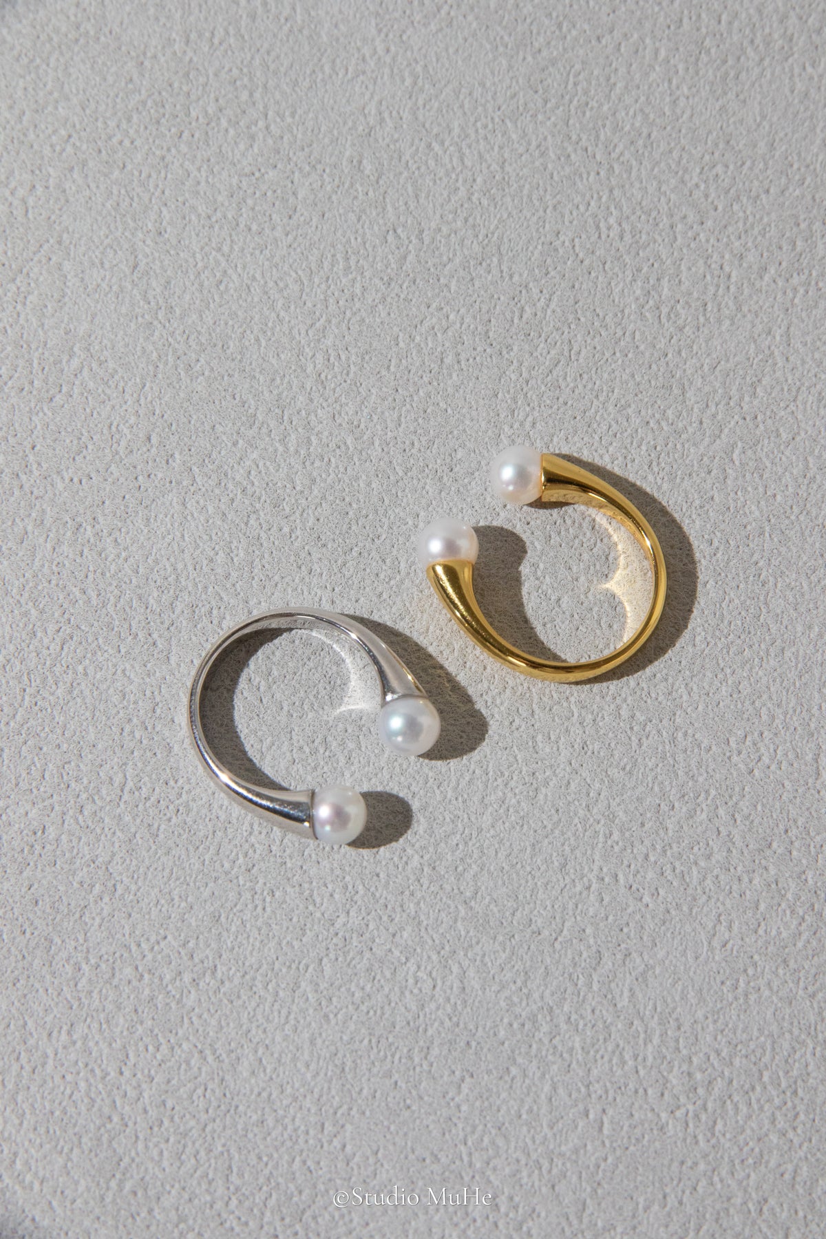 Daily classic double pearl ring